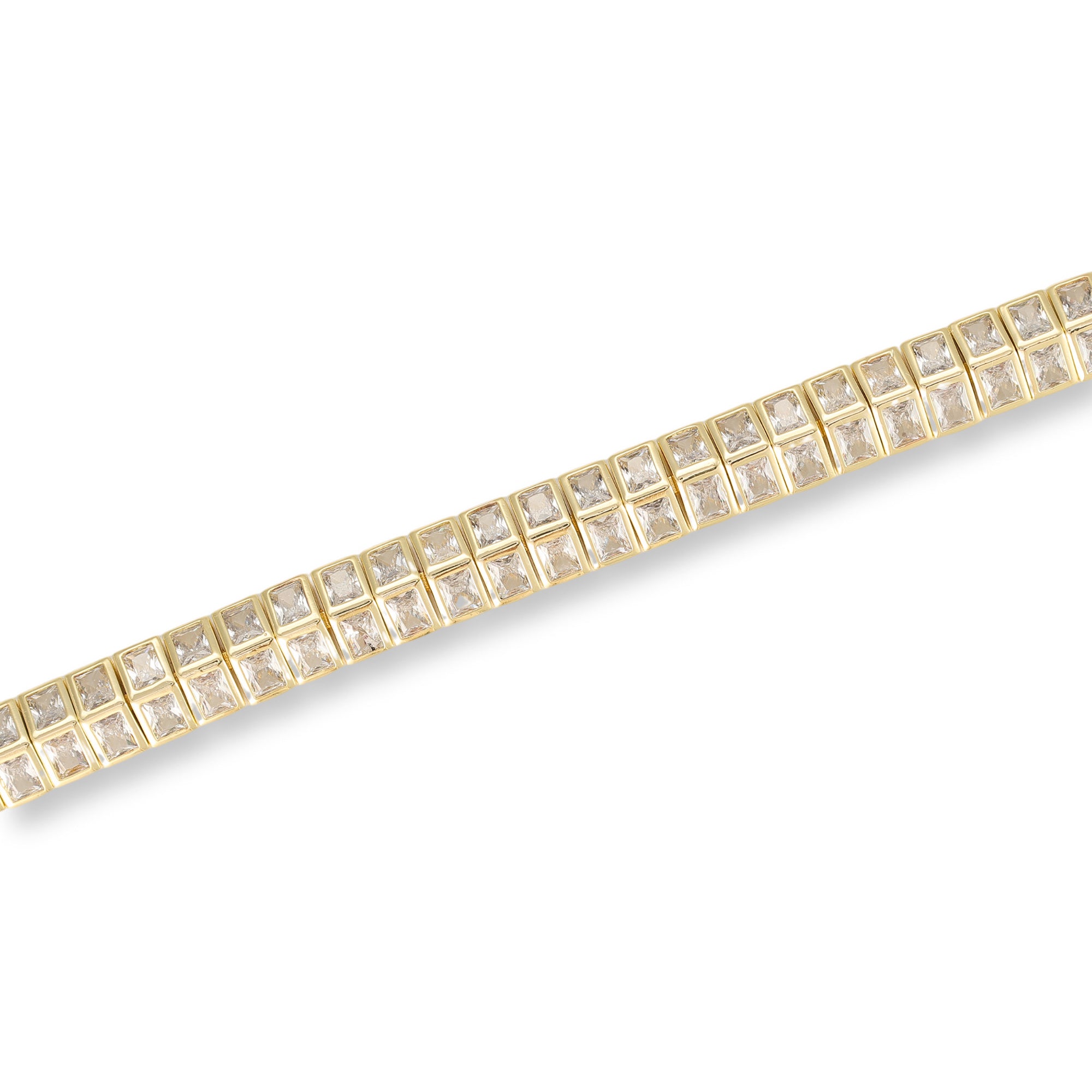 Magda 14K Gold Square Tennis Bracelet