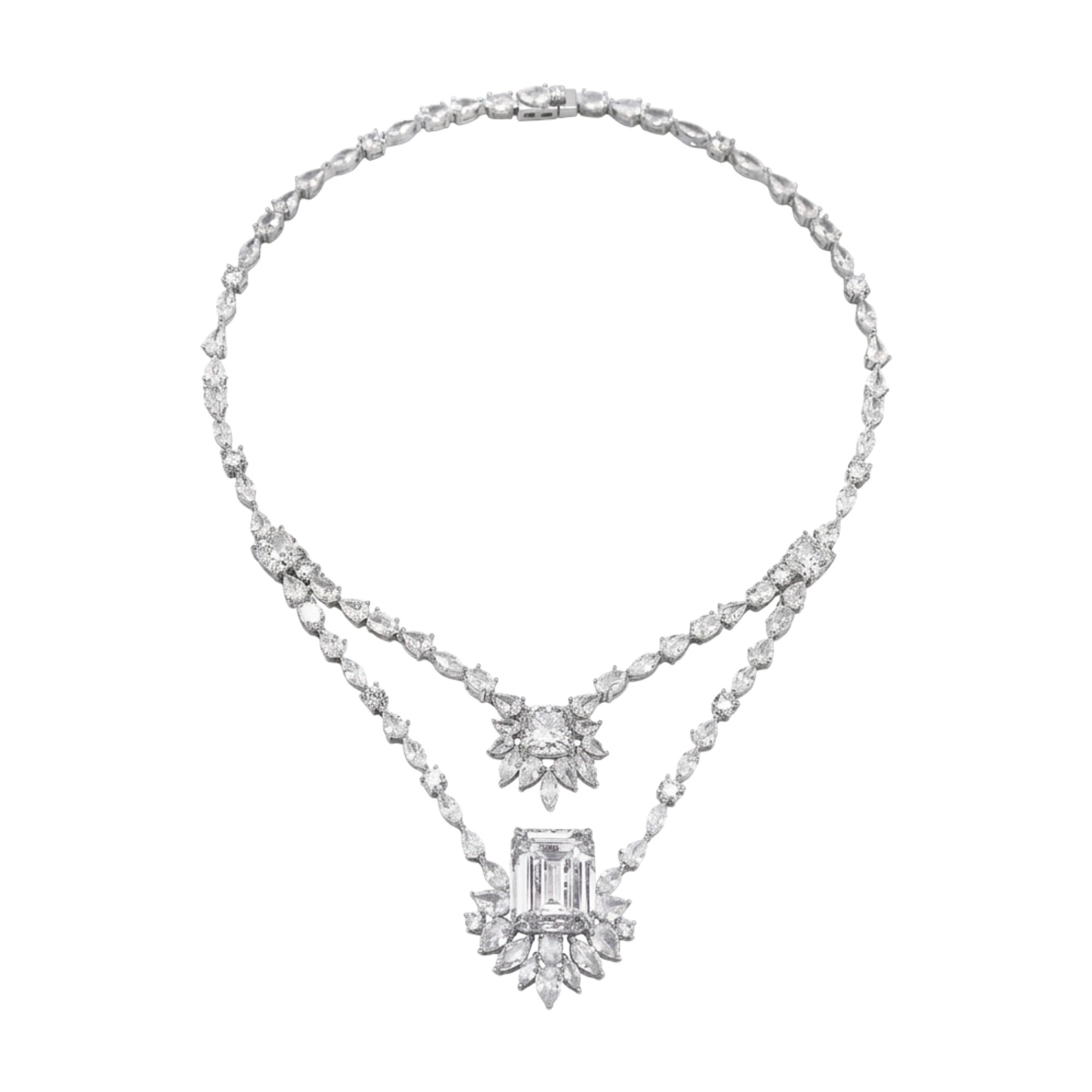Maguelone Double-Layer Emerald Necklace