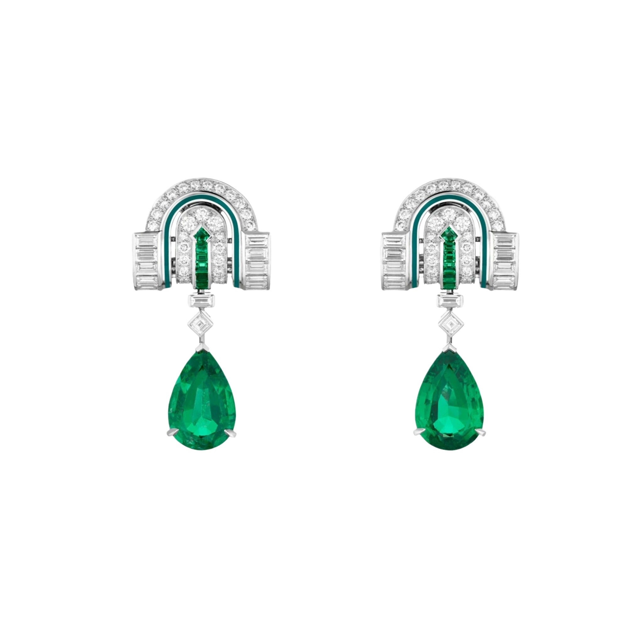 Malea Green Teardrop Earrings