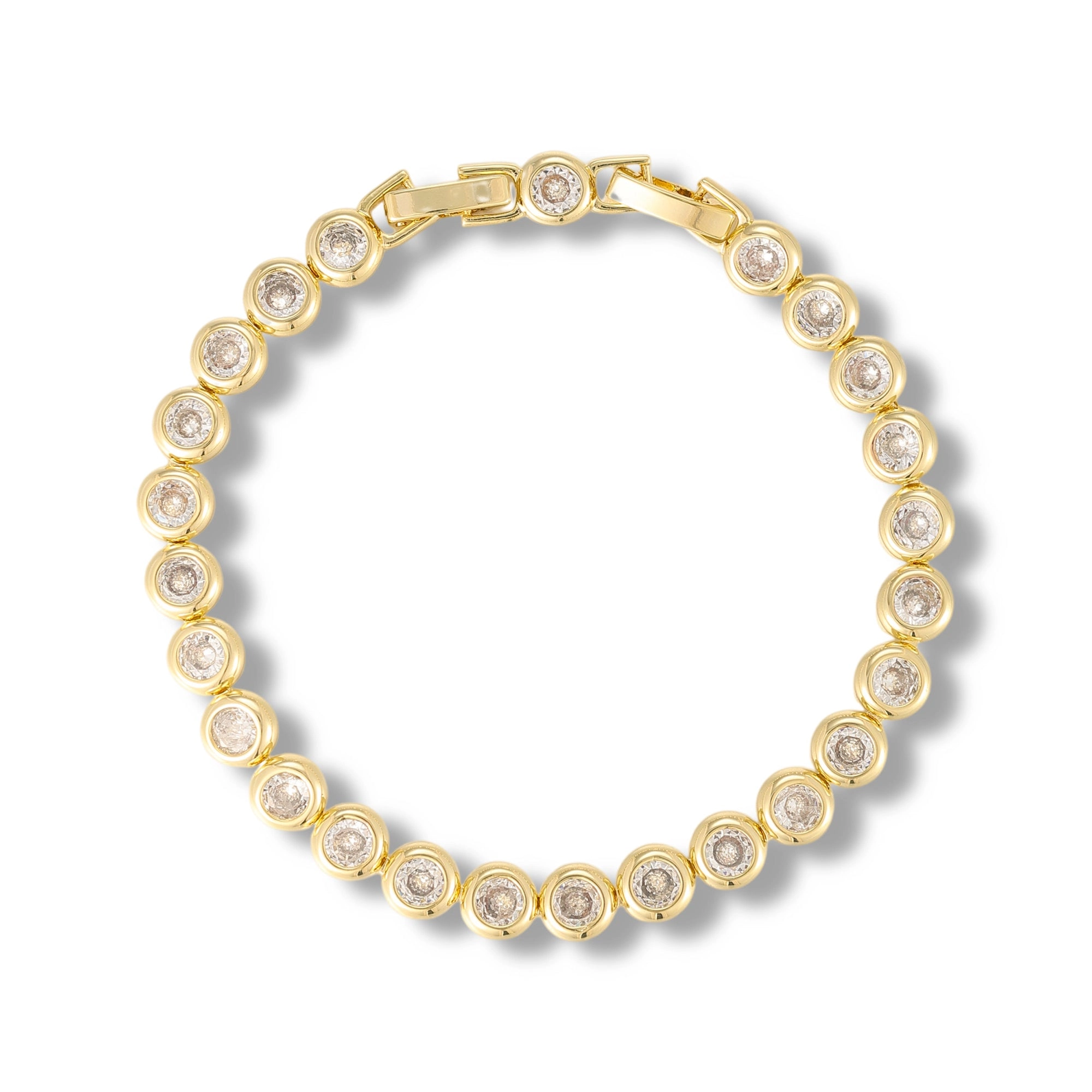 Mareike 14K Gold Round Tennis Bracelet