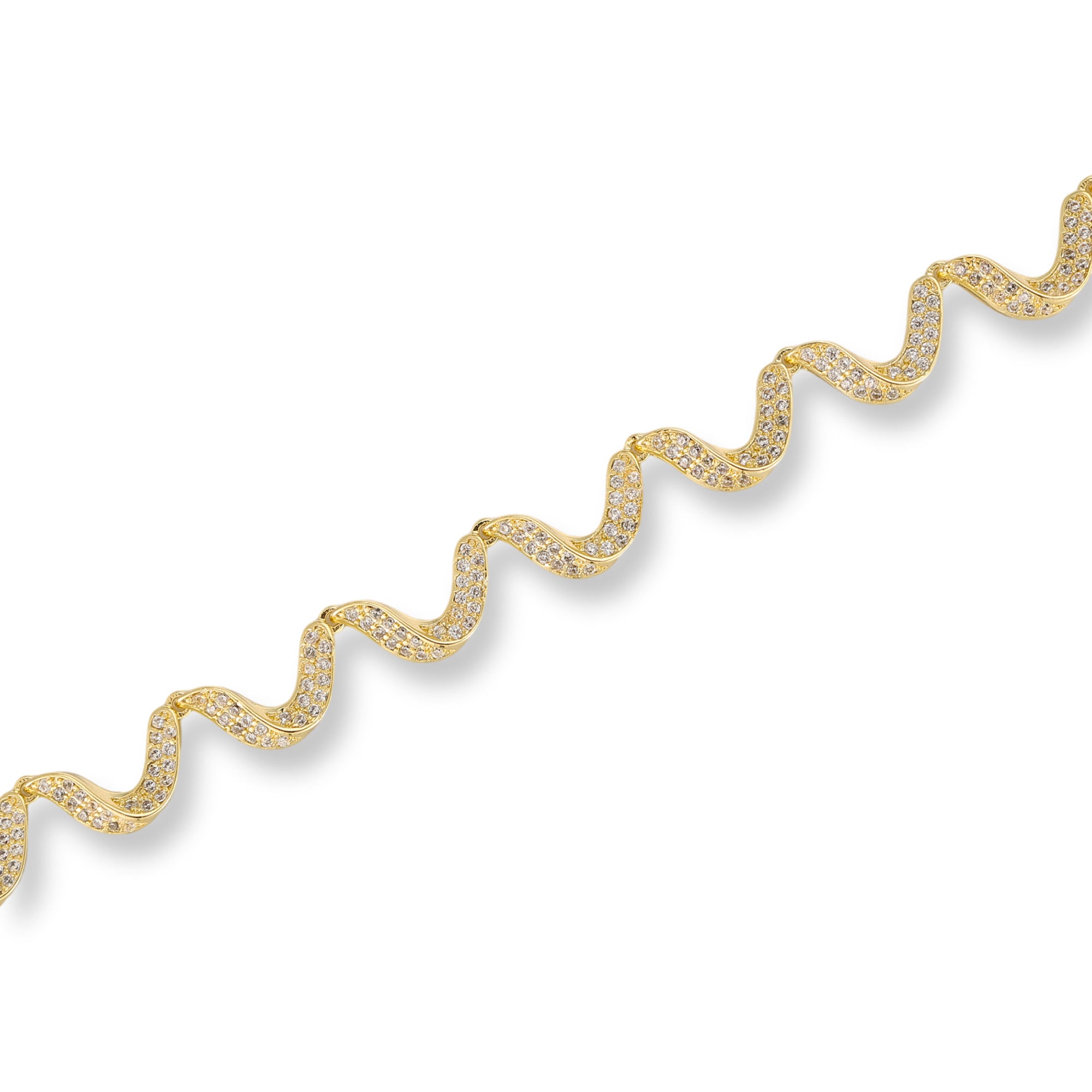 Marlen 14K Gold Wave Necklace