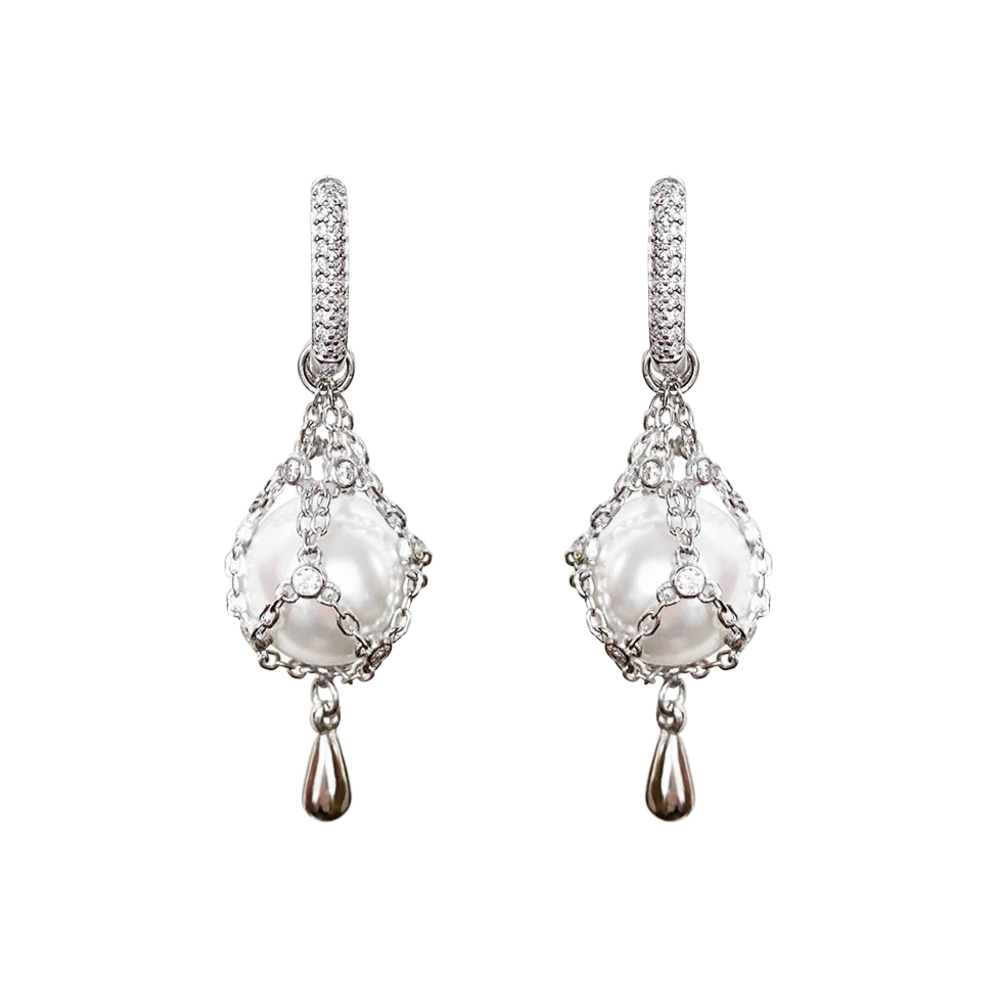 Mathilda White Accent Pearl Earrings