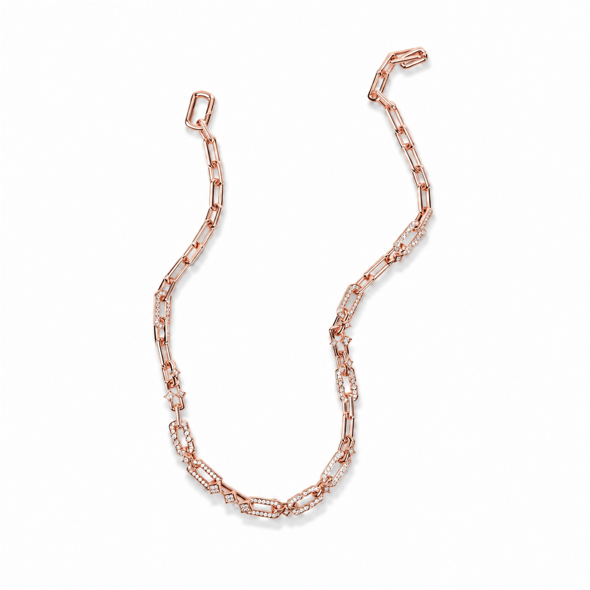 Meinhild 14K Gold Paperclip Rhombus Choker Necklace