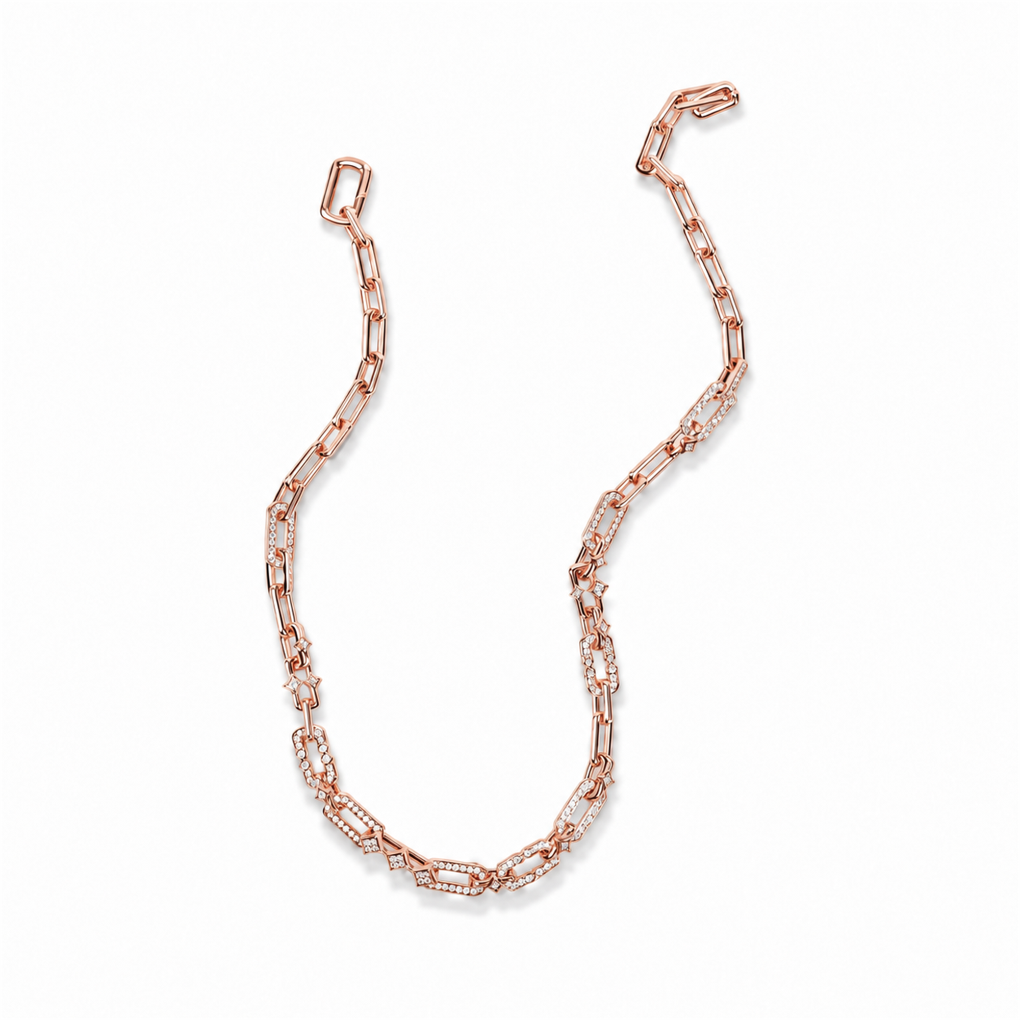 Meinhild 14K Gold Paperclip Rhombus Choker Necklace