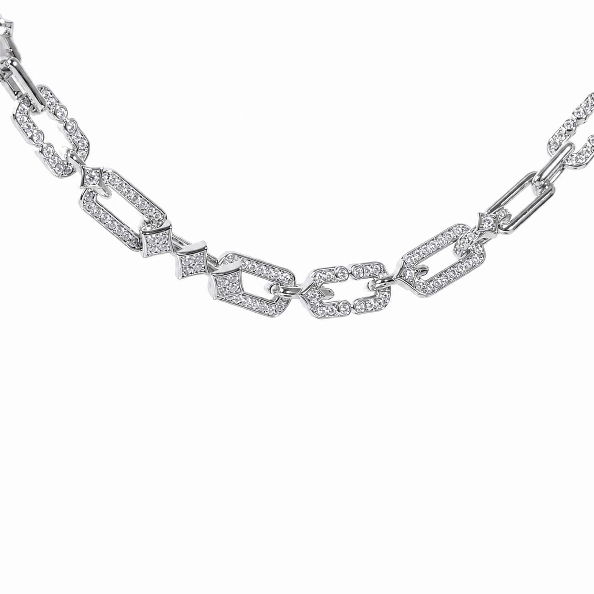 Meinhild 14K Gold Paperclip Rhombus Choker Necklace
