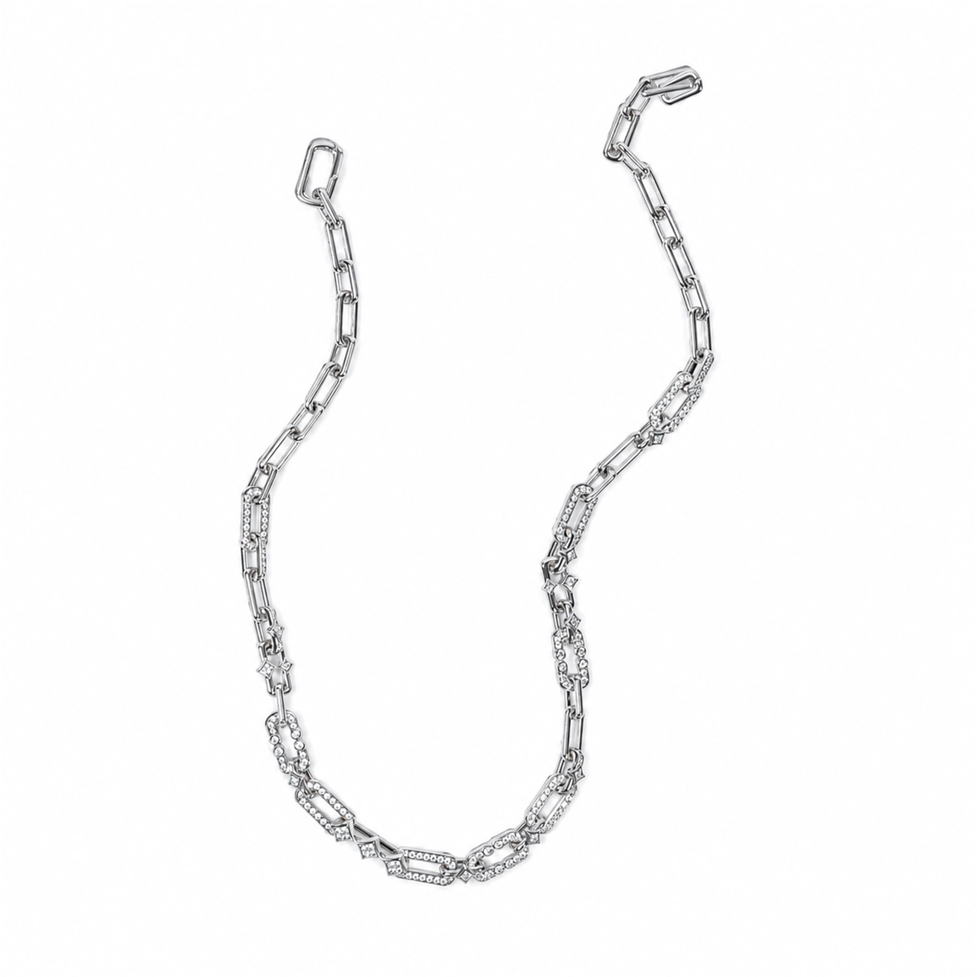 Meinhild 14K Gold Paperclip Rhombus Choker Necklace