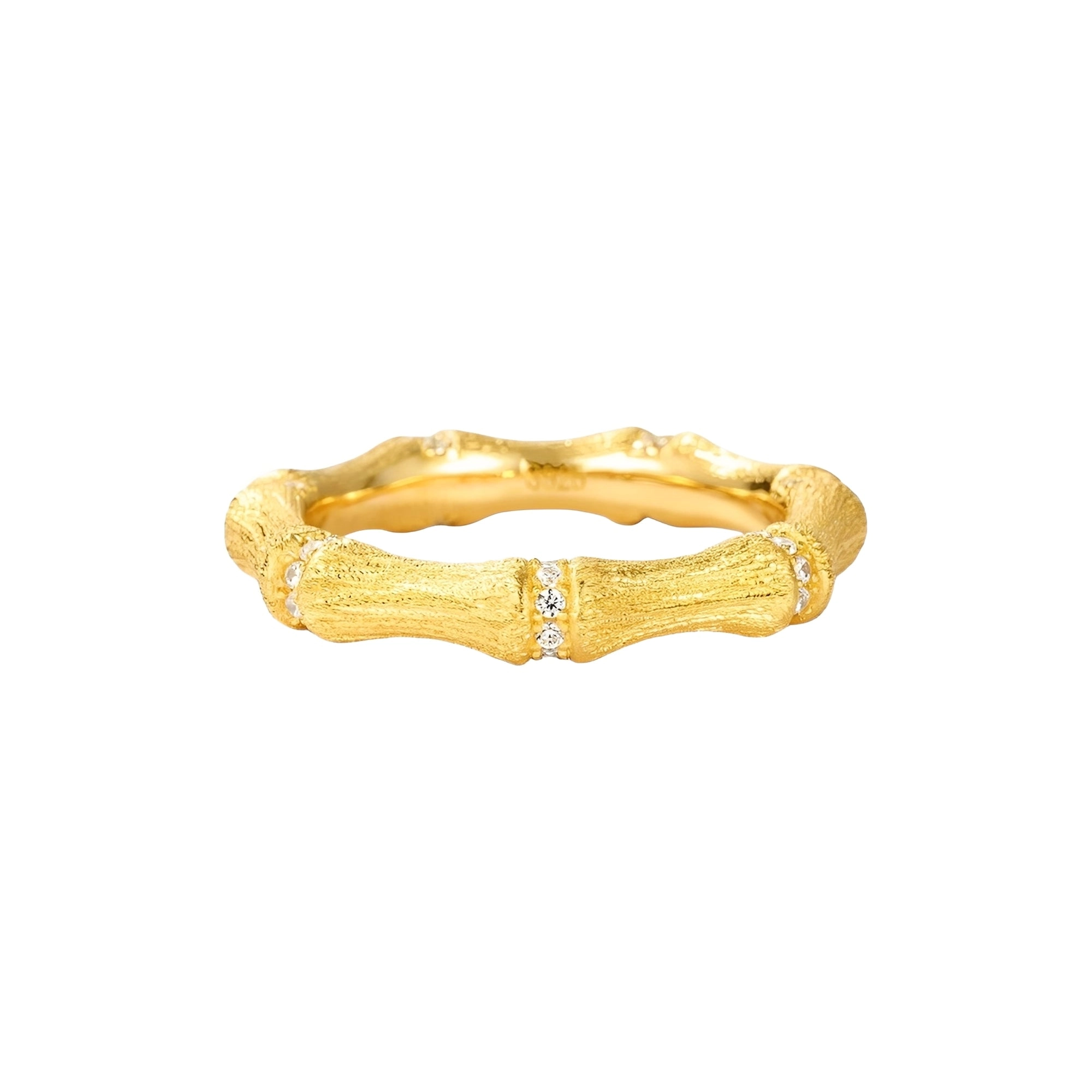 Melanie 14K Gold Bamboo Ring