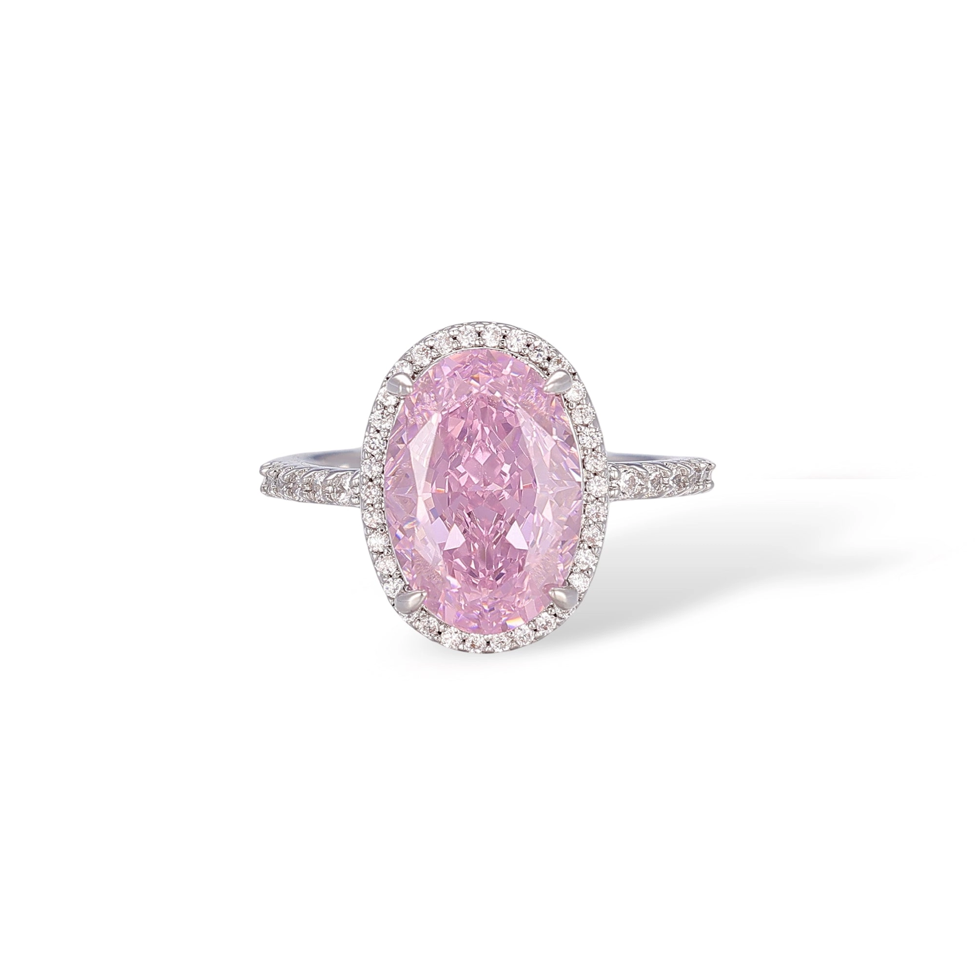 Melina Pink Oval Open Ring