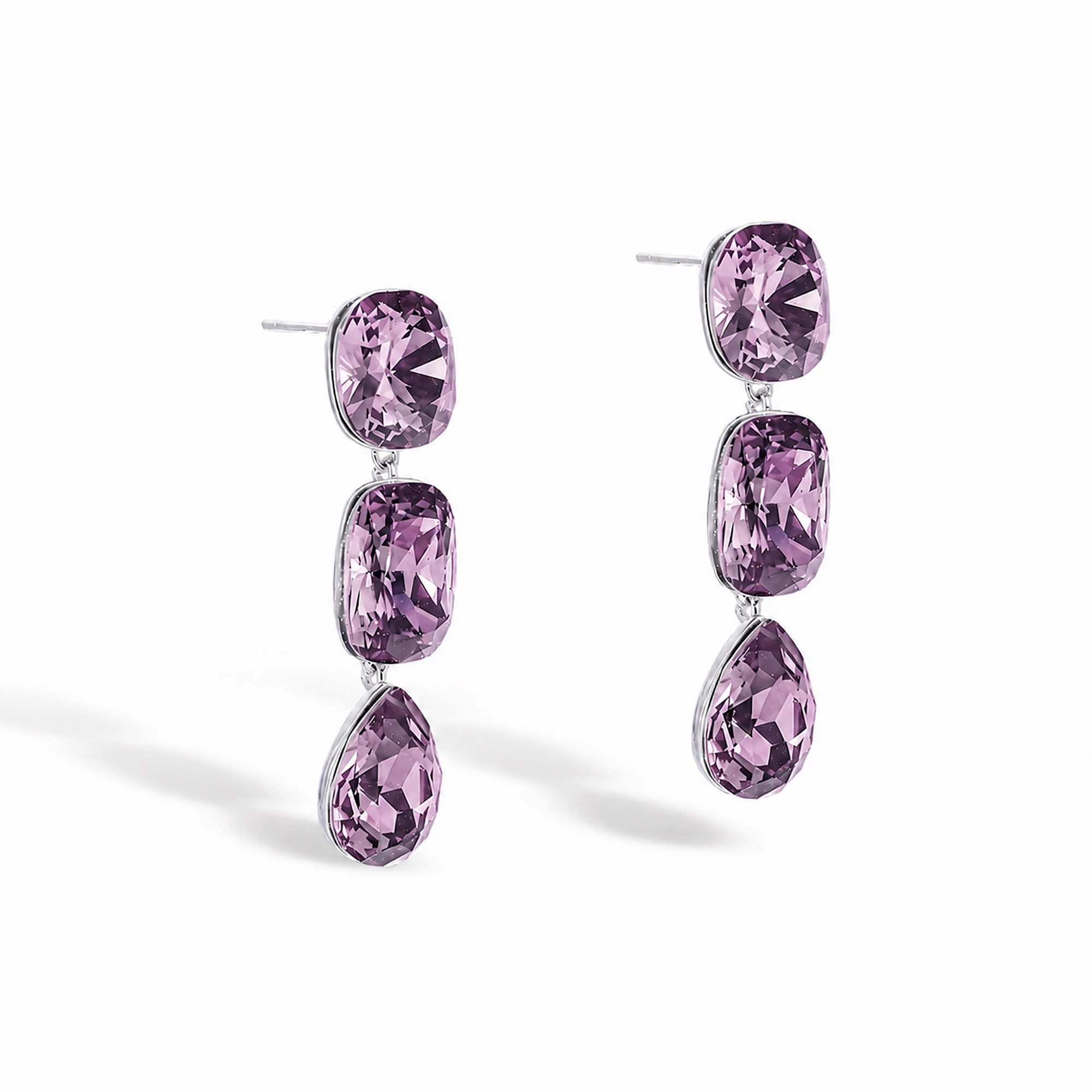 Noemi Navy Blue Mixed Shape Earrings