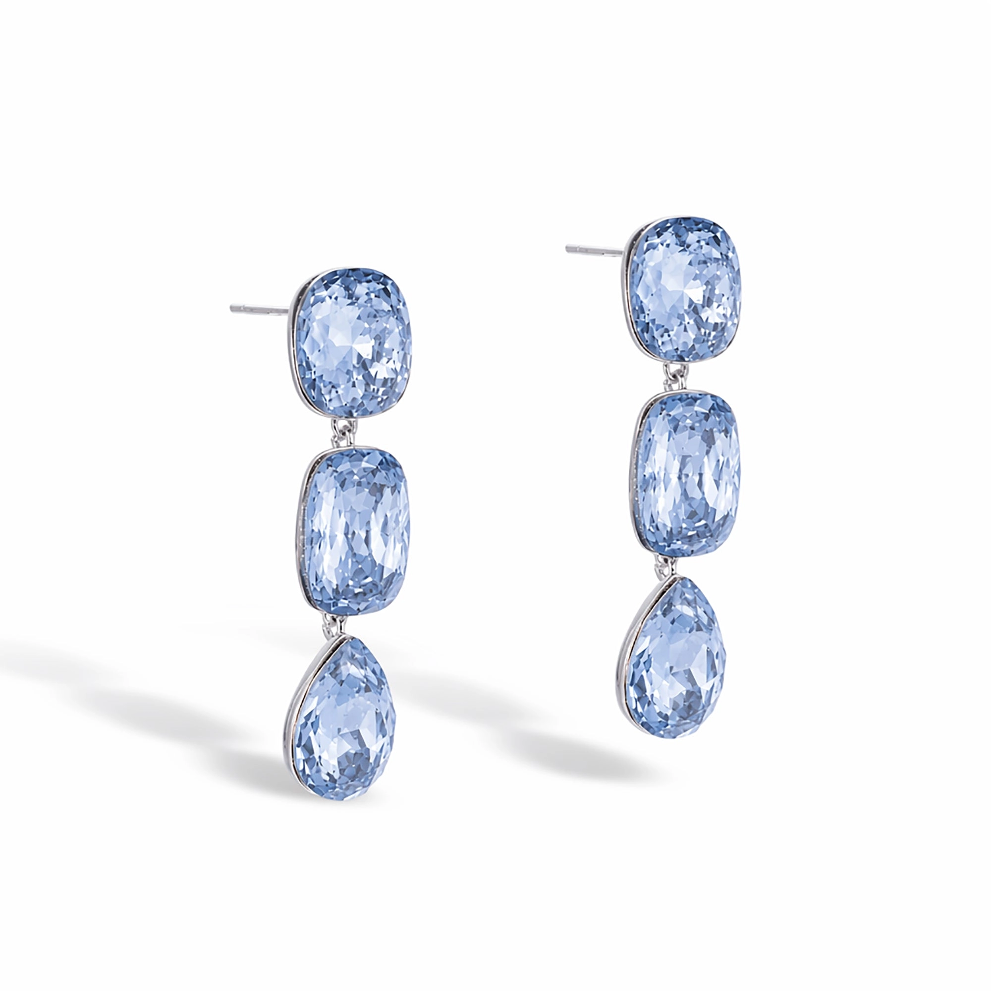 Noemi Navy Blue Mixed Shape Earrings
