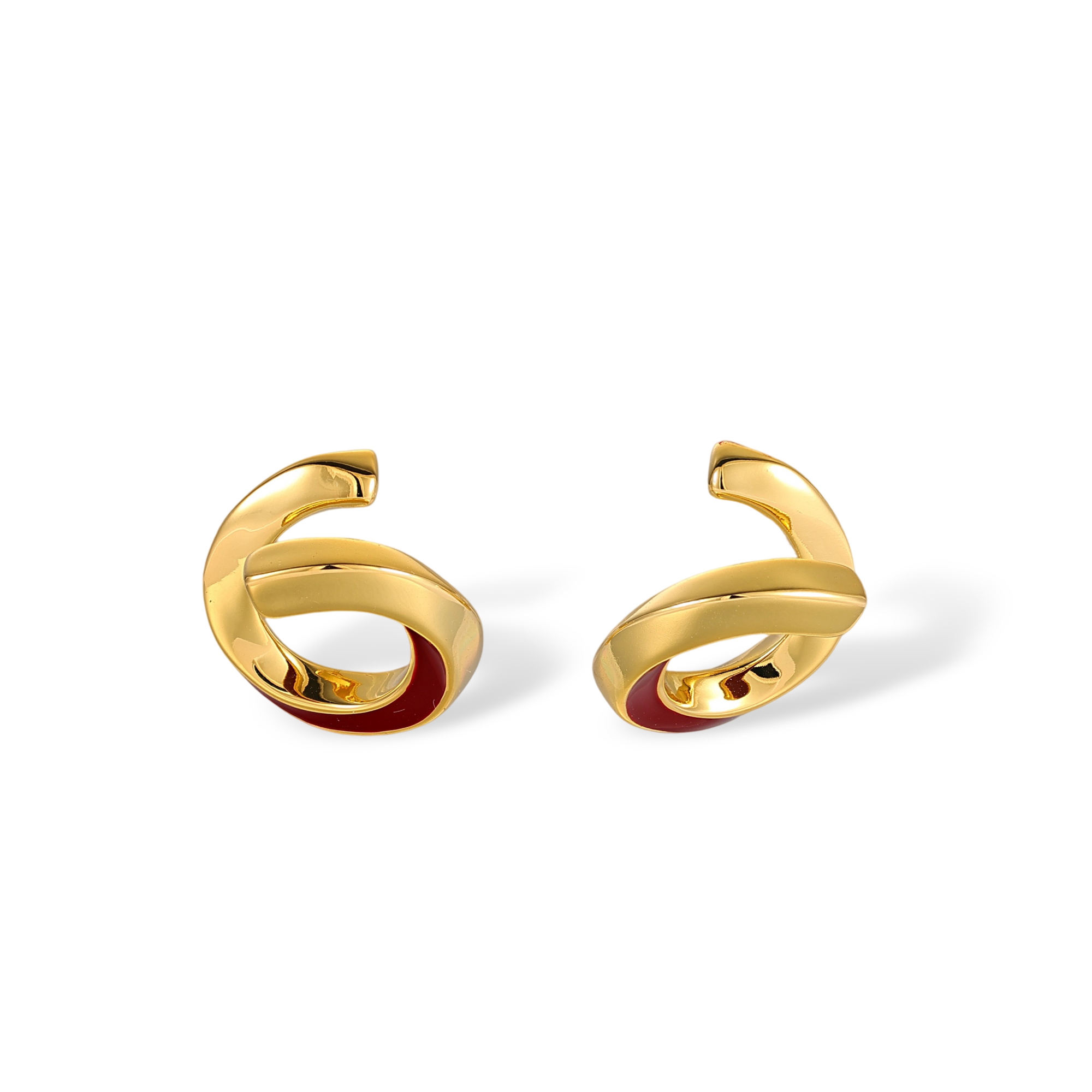 Offerlinda 18K Gold Twisted Swirl Earrings