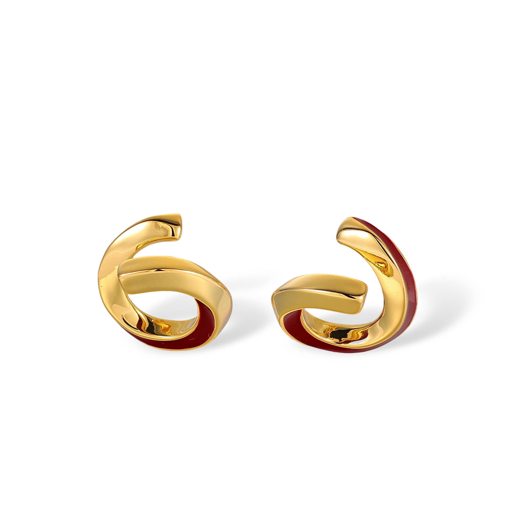 Offerlinda 18K Gold Twisted Swirl Earrings