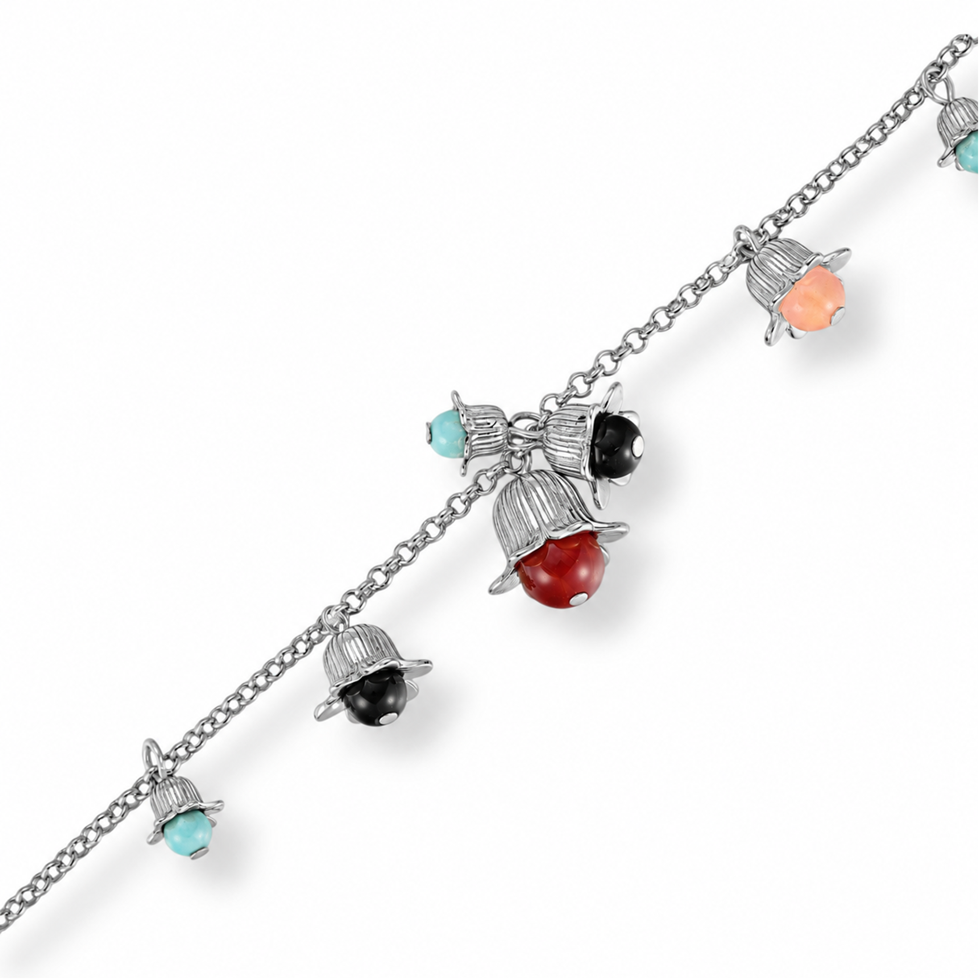 Ofrida 18K Gold Floral Cap Bracelet