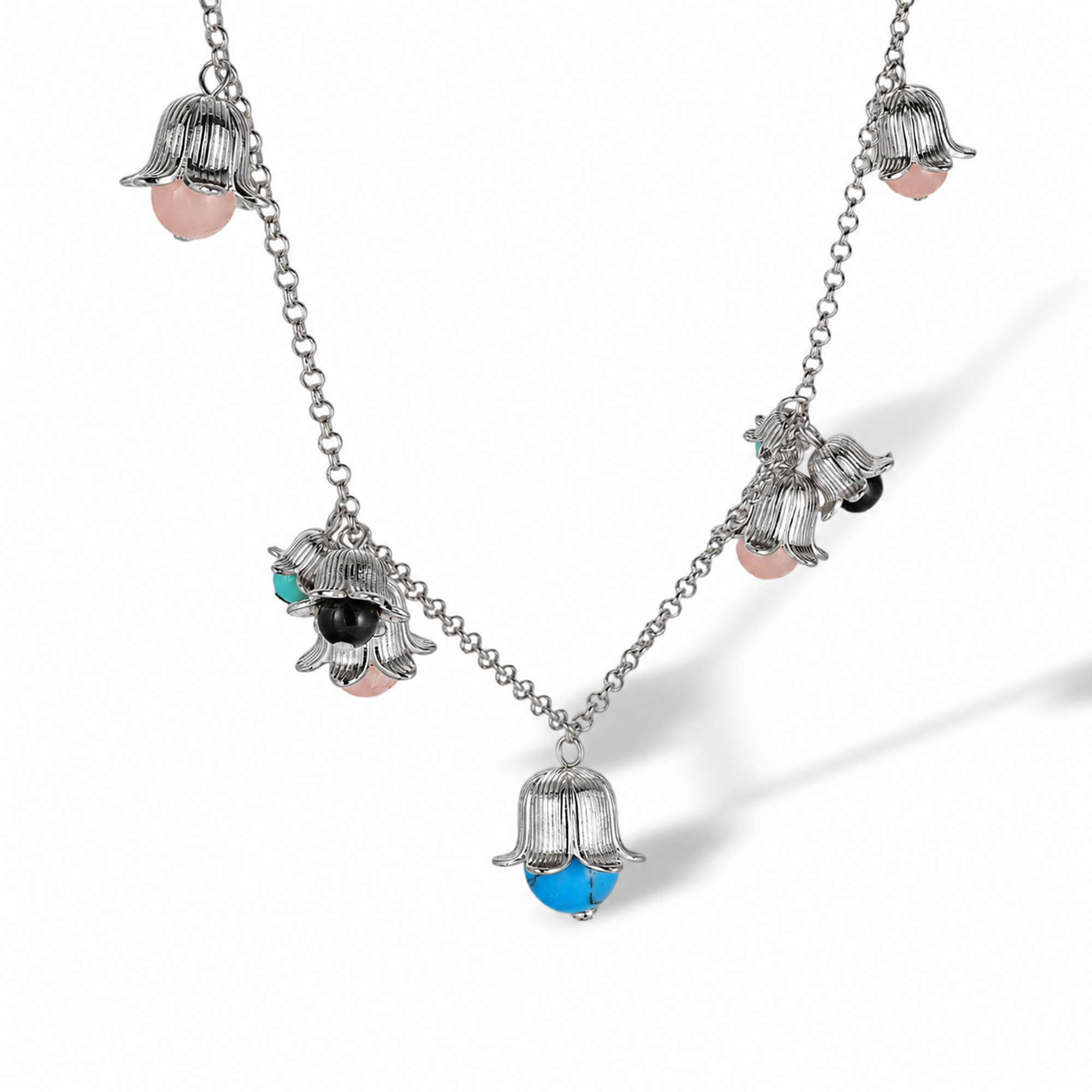Ofrida 18K Gold Floral Cap Necklace