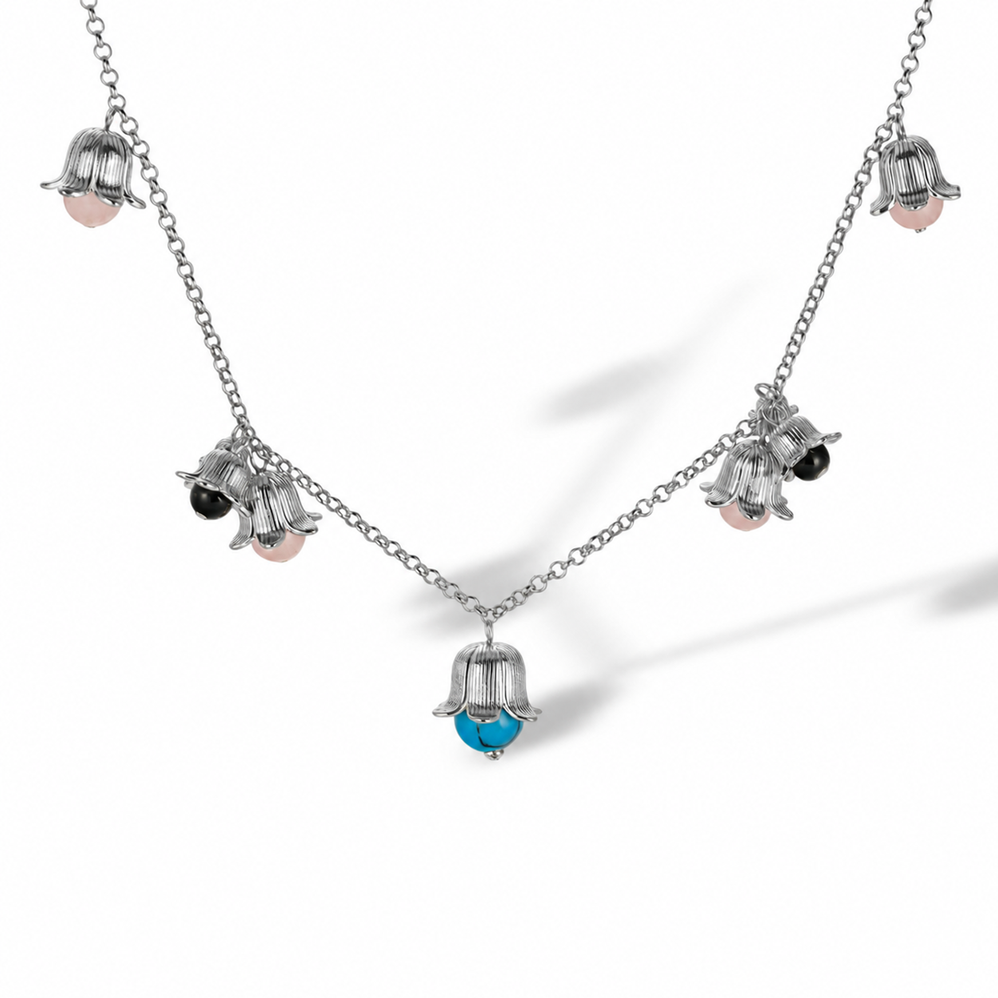 Ofrida 18K Gold Floral Cap Necklace