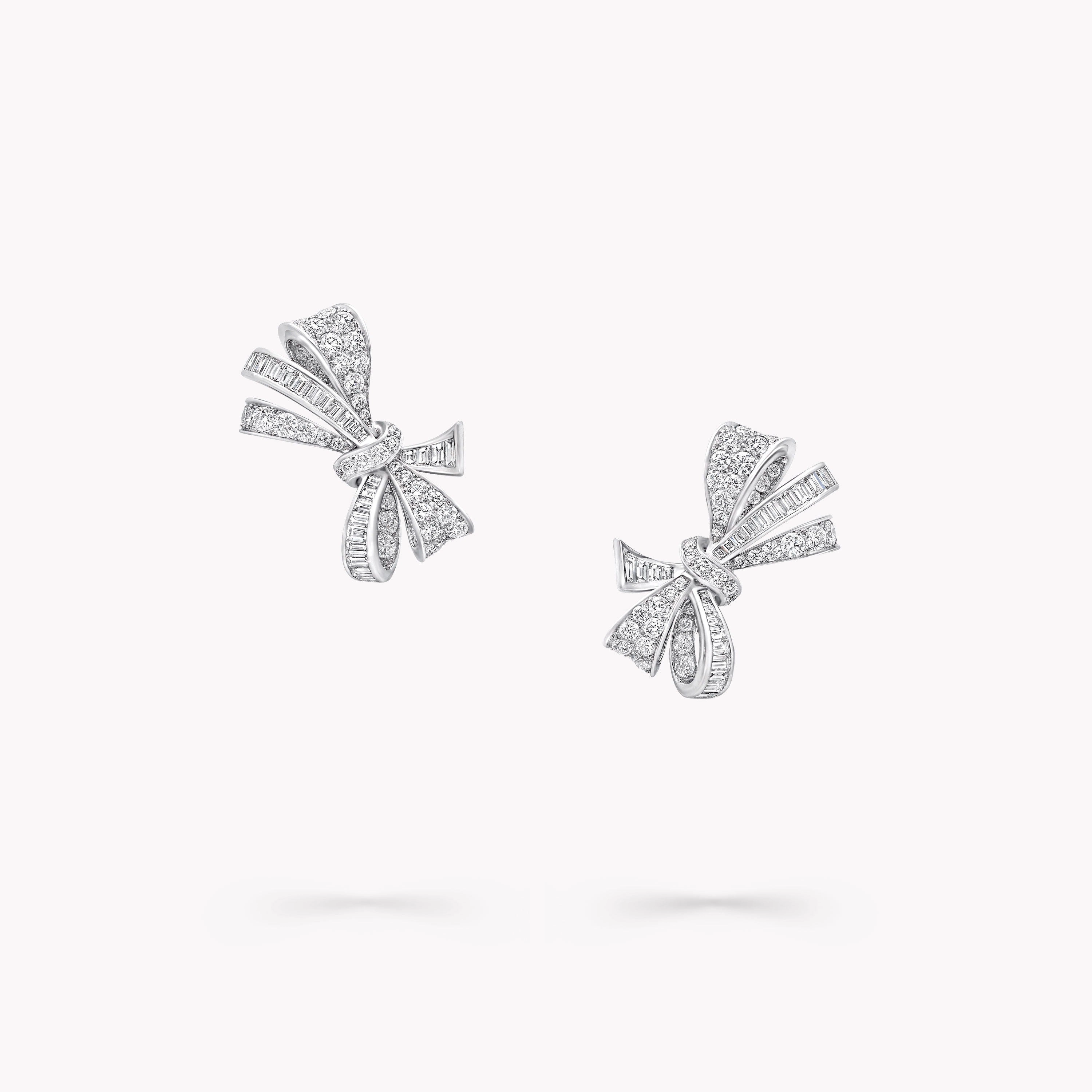 Parnassius White Butterfly Stud Earrings
