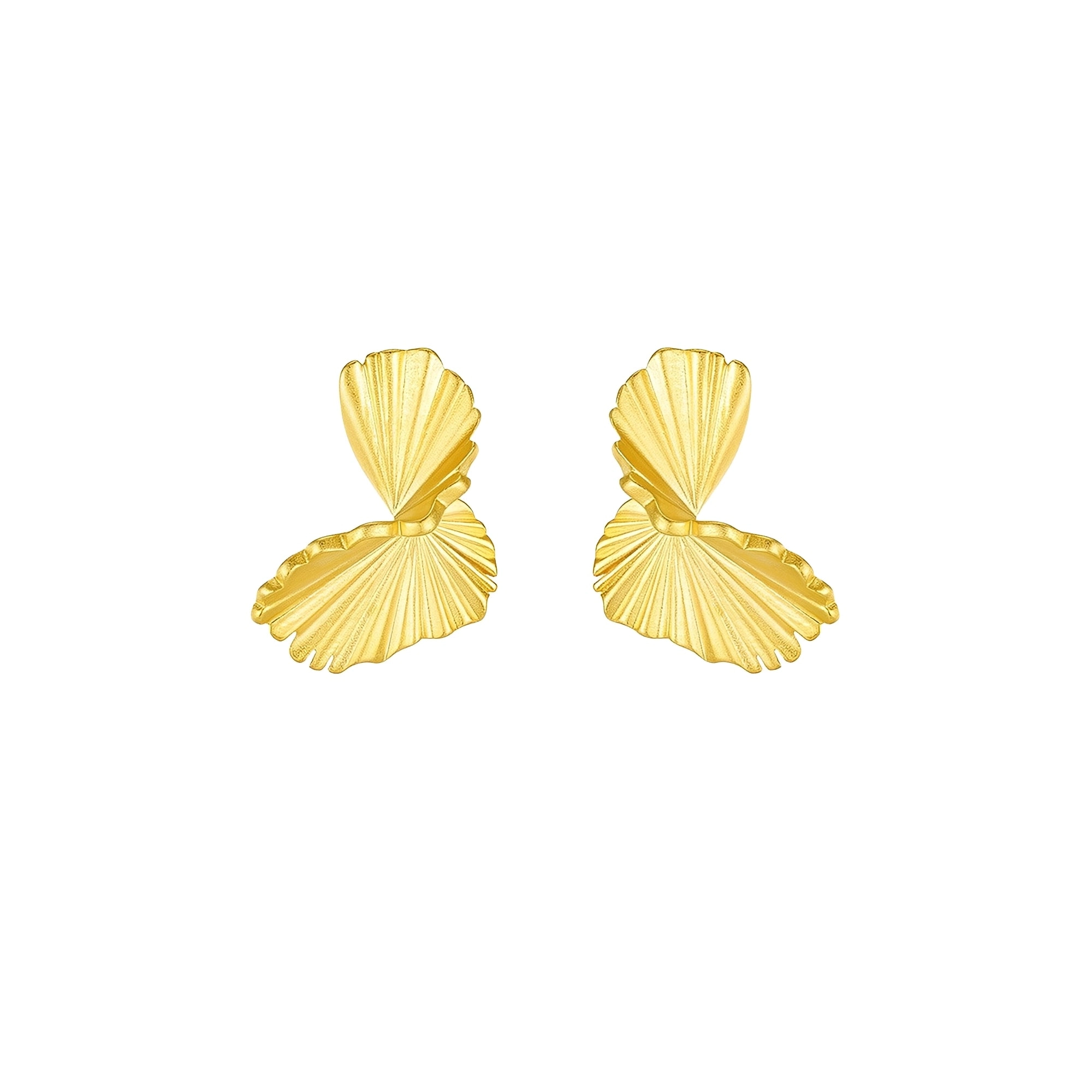 Paula 14K Gold Fan Stud Earrings