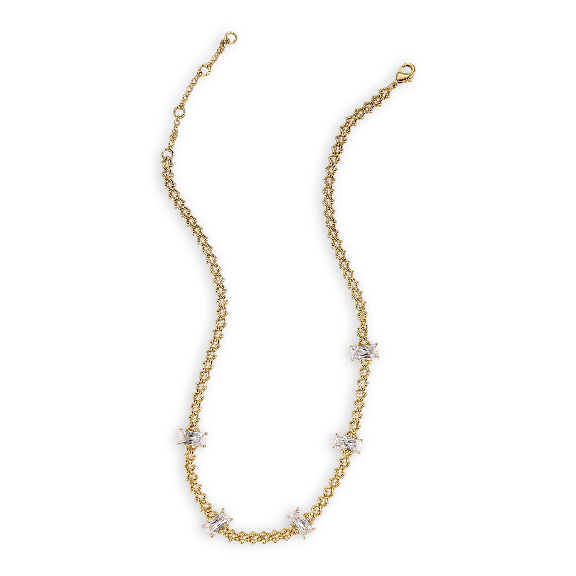 1-Perpetua 18K Gold Baguette Necklace