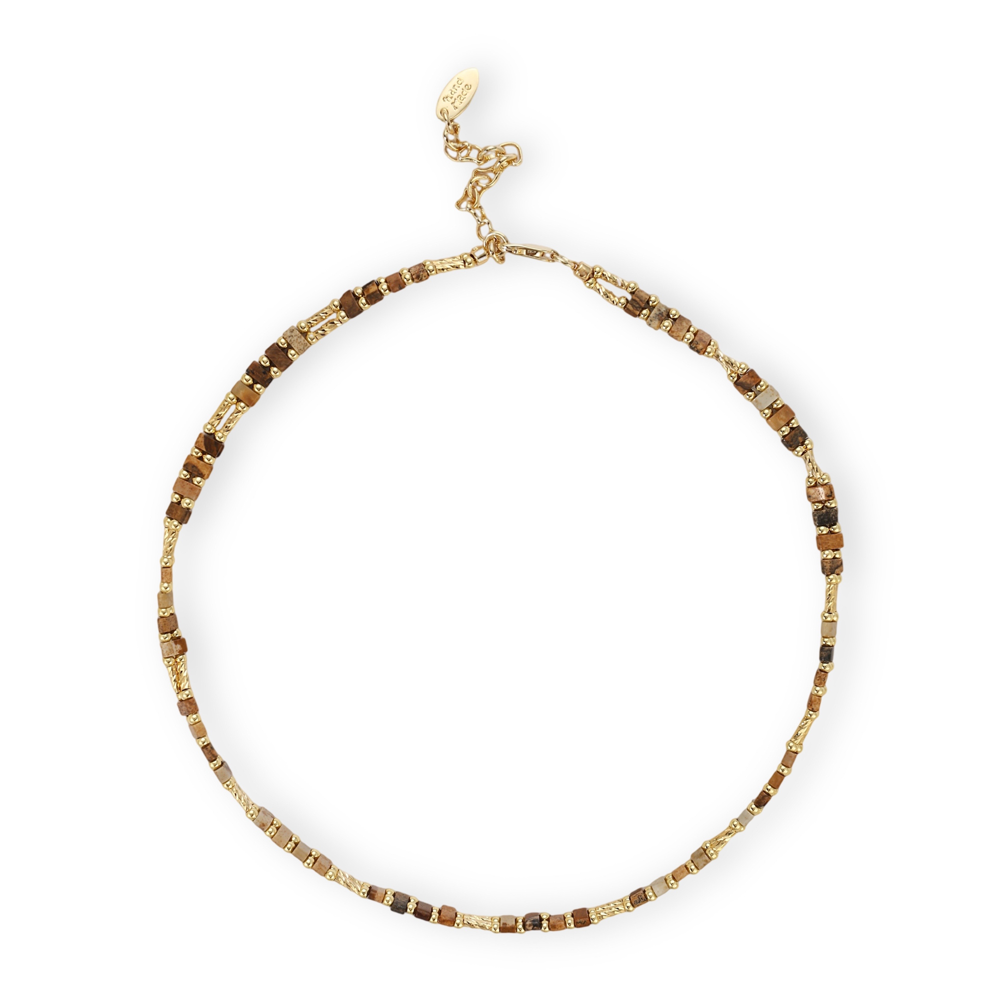 Philomena 18K Gold Shell Cylinder Bead Choker Necklace