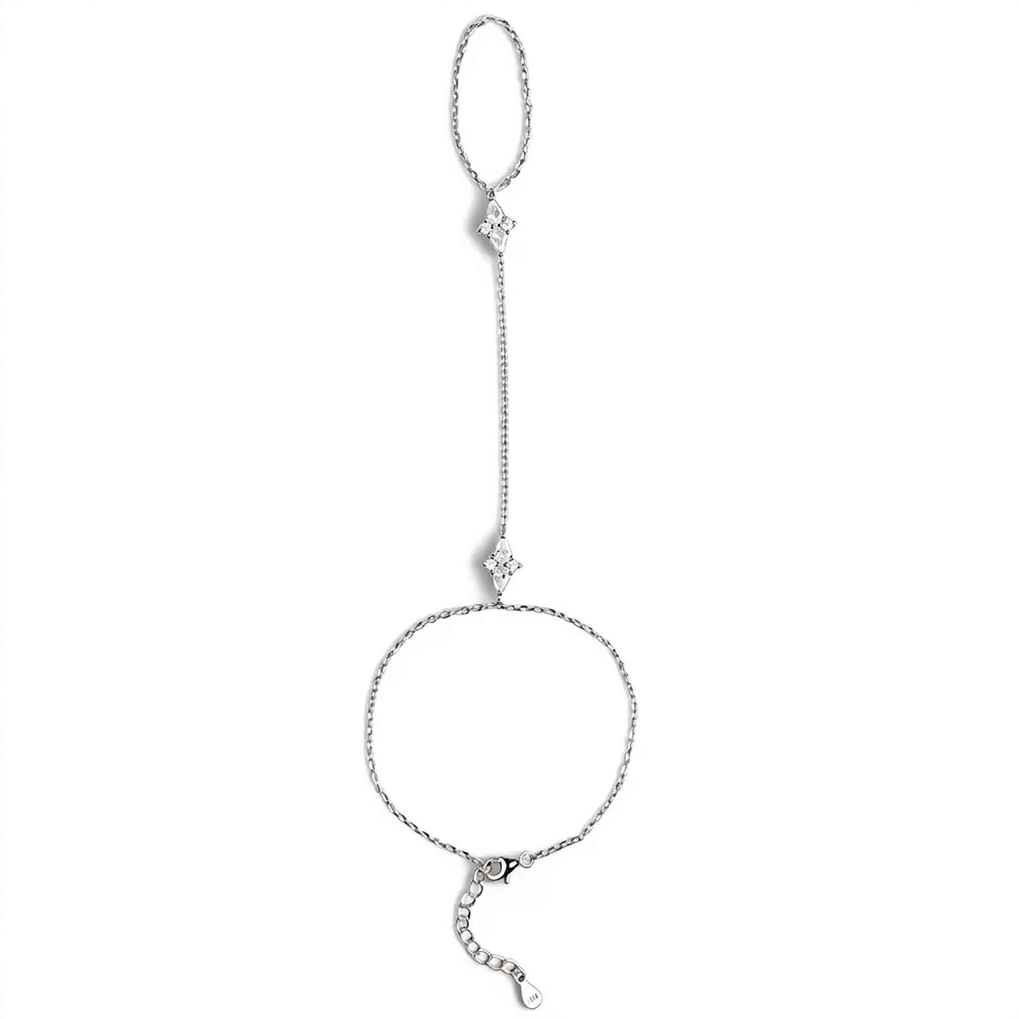 Reginrun 14K Gold Linked Finger Bracelet