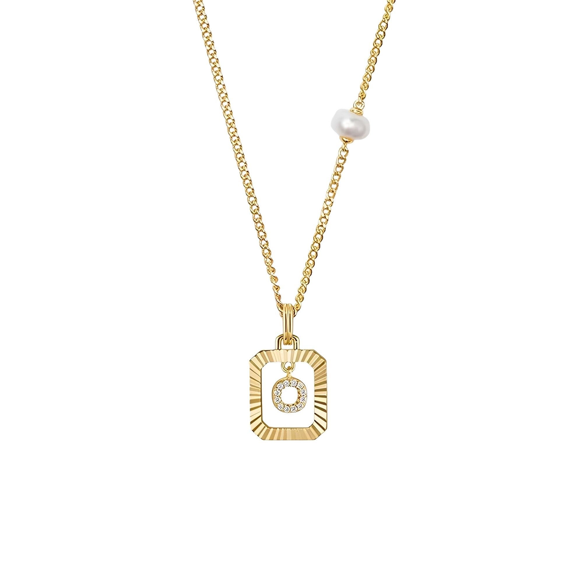 Renate 14K Gold Initial Letter Necklace