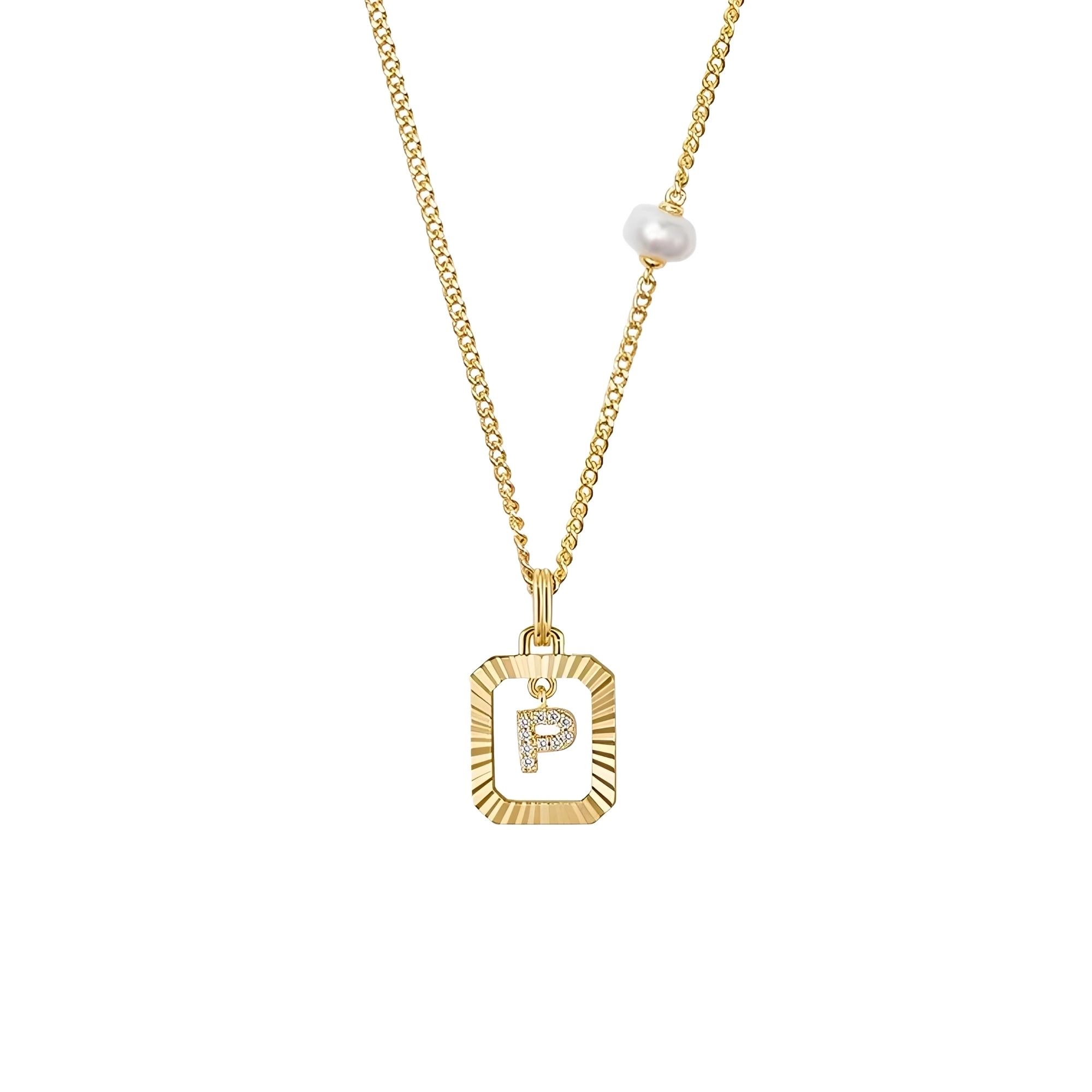Renate 14K Gold Initial Letter Necklace