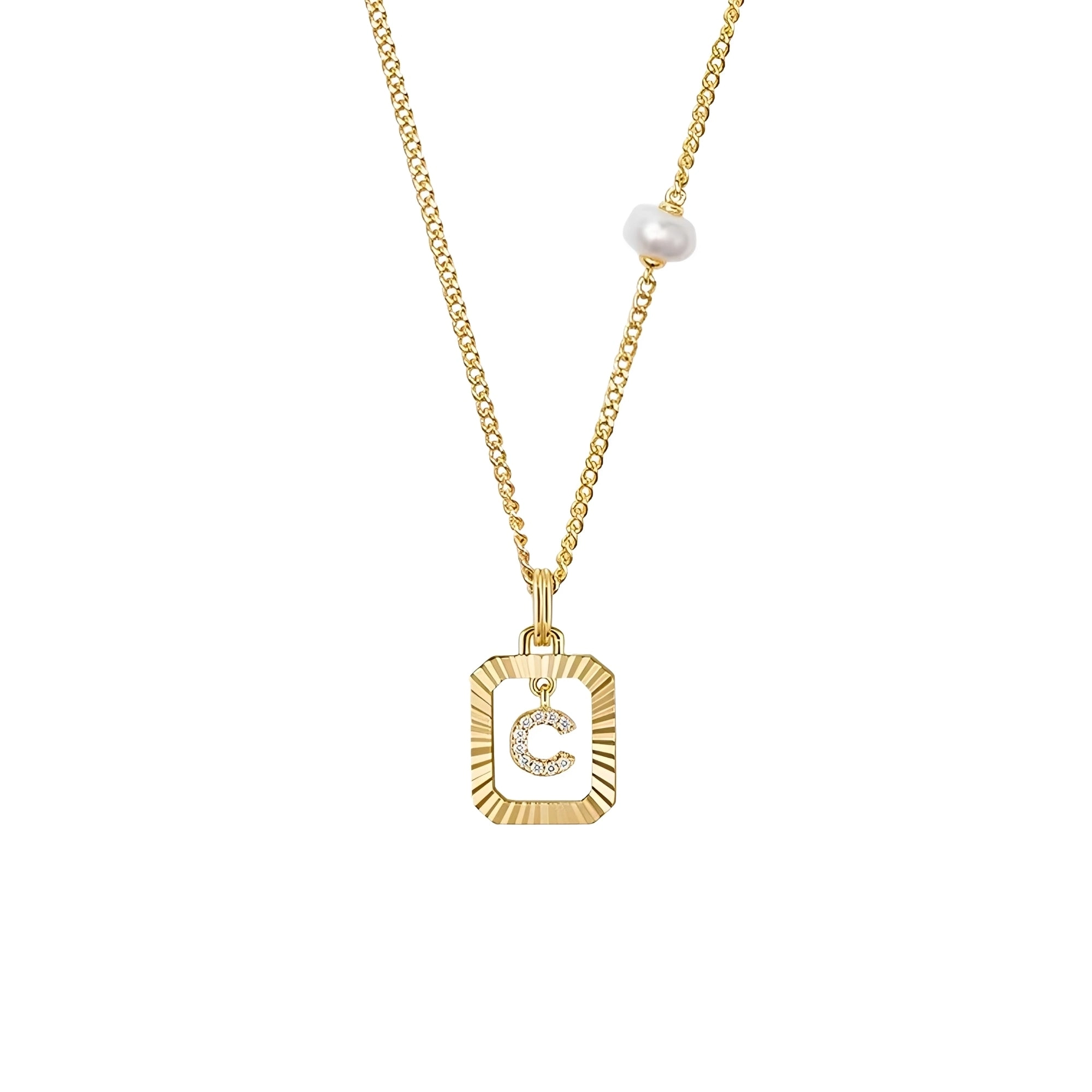Renate 14K Gold Initial Letter Necklace