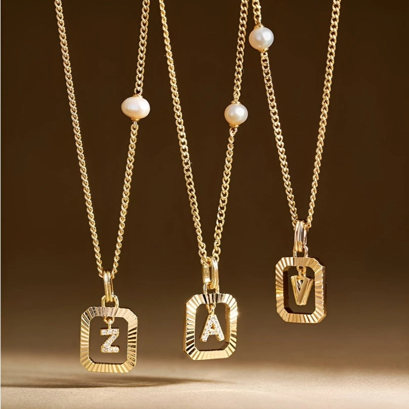 Renate 14K Gold Initial Letter Necklace