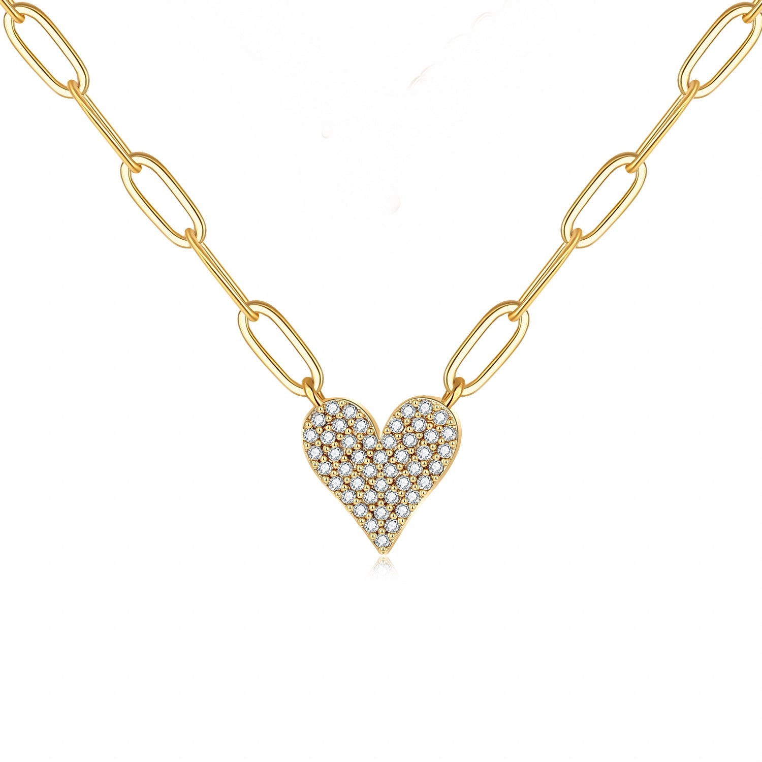 Rosalie 14K-Gold Heart Necklace