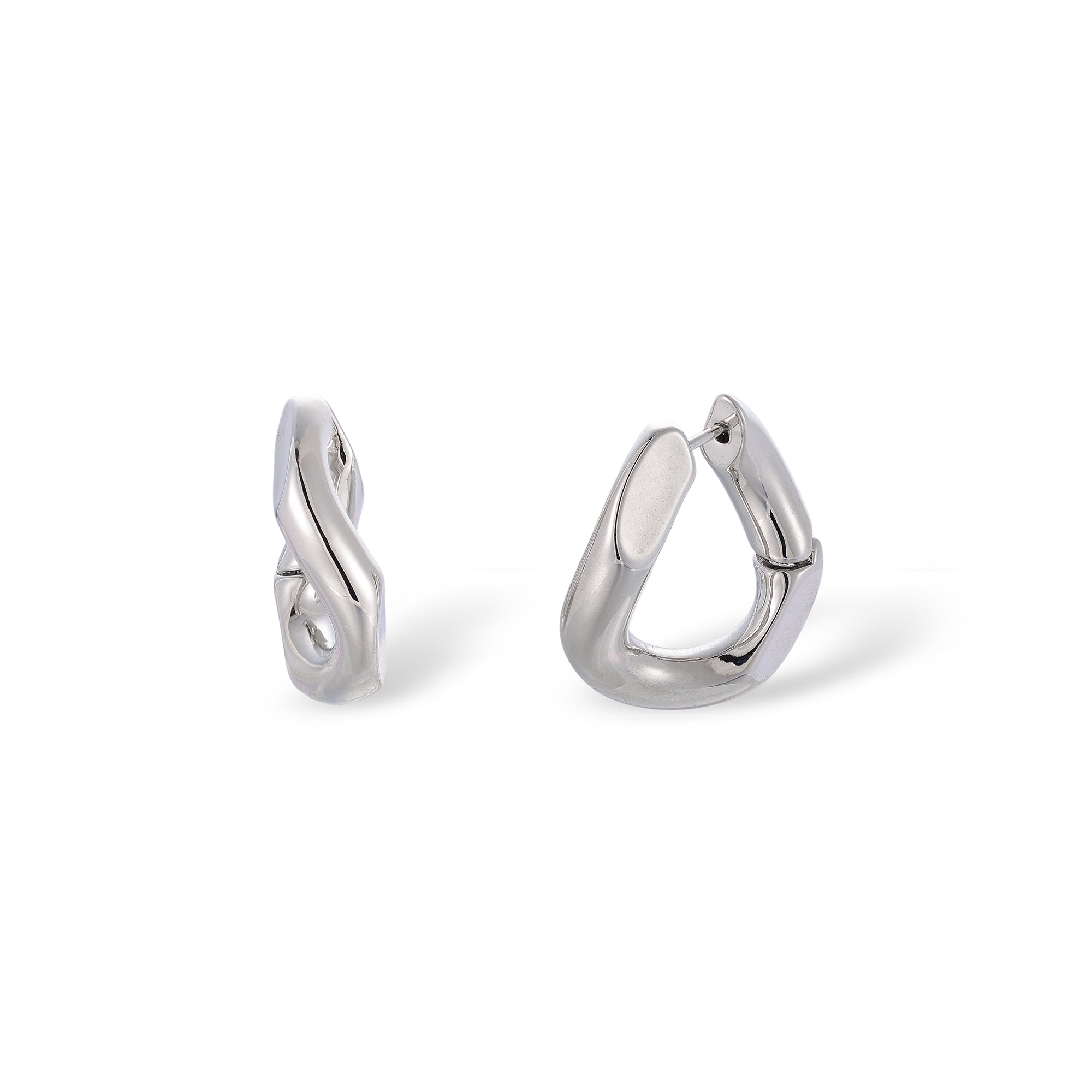Rosalie 14K Gold Curve Hoop Earrings