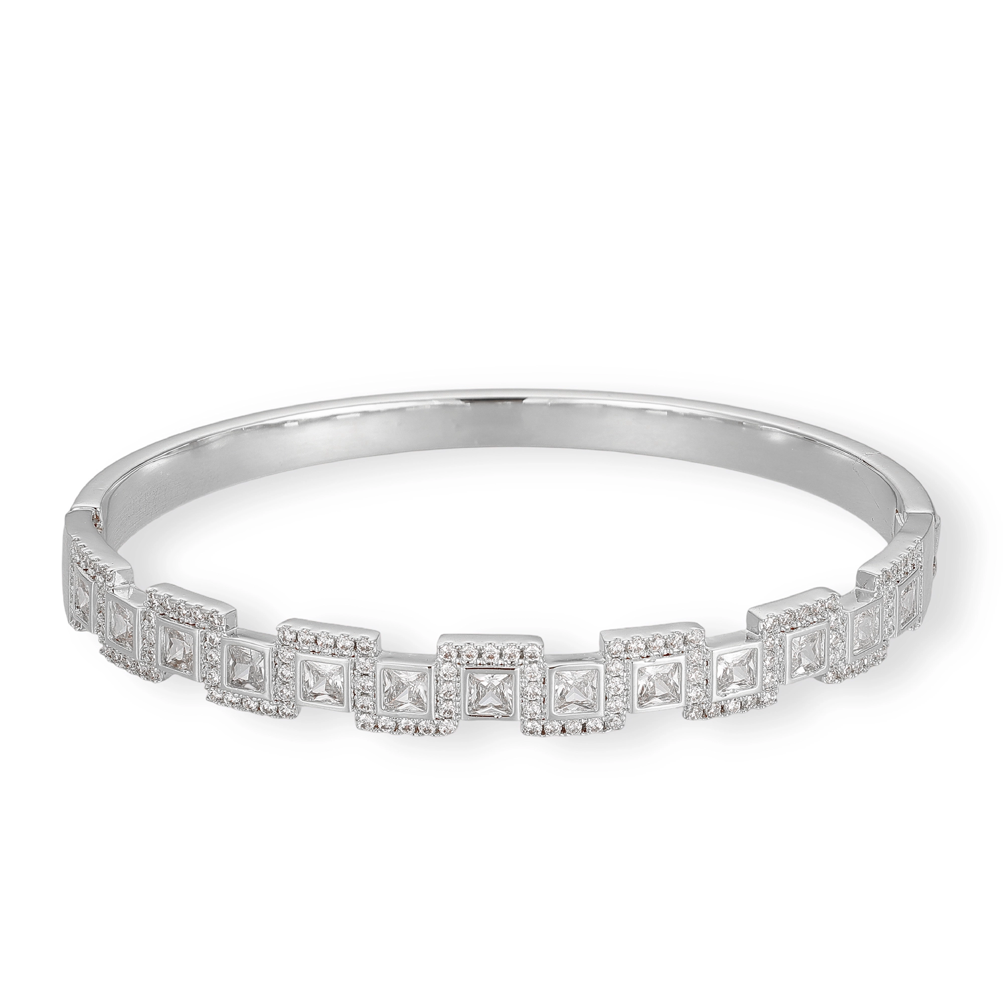 Salome 14K Gold Tiered Square Bangle