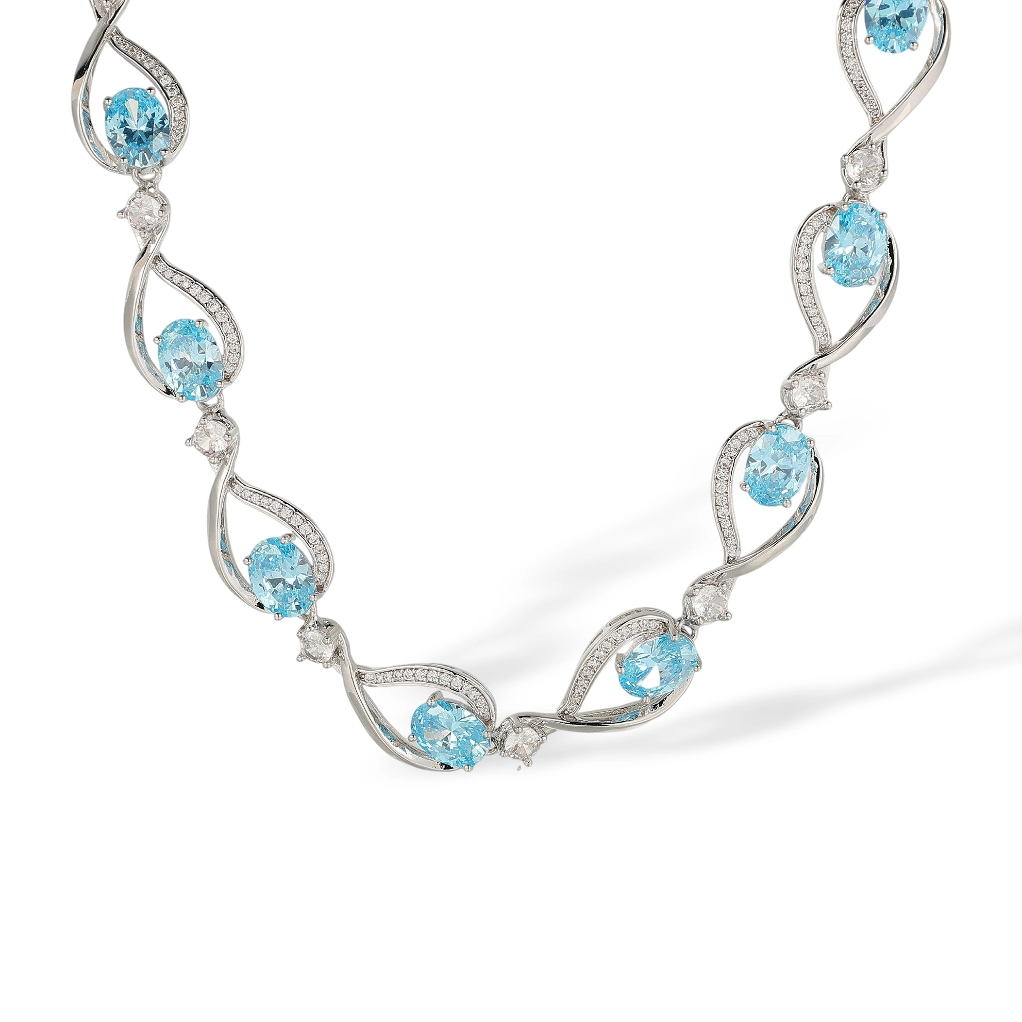 Teresa Blue Teardrop Necklace