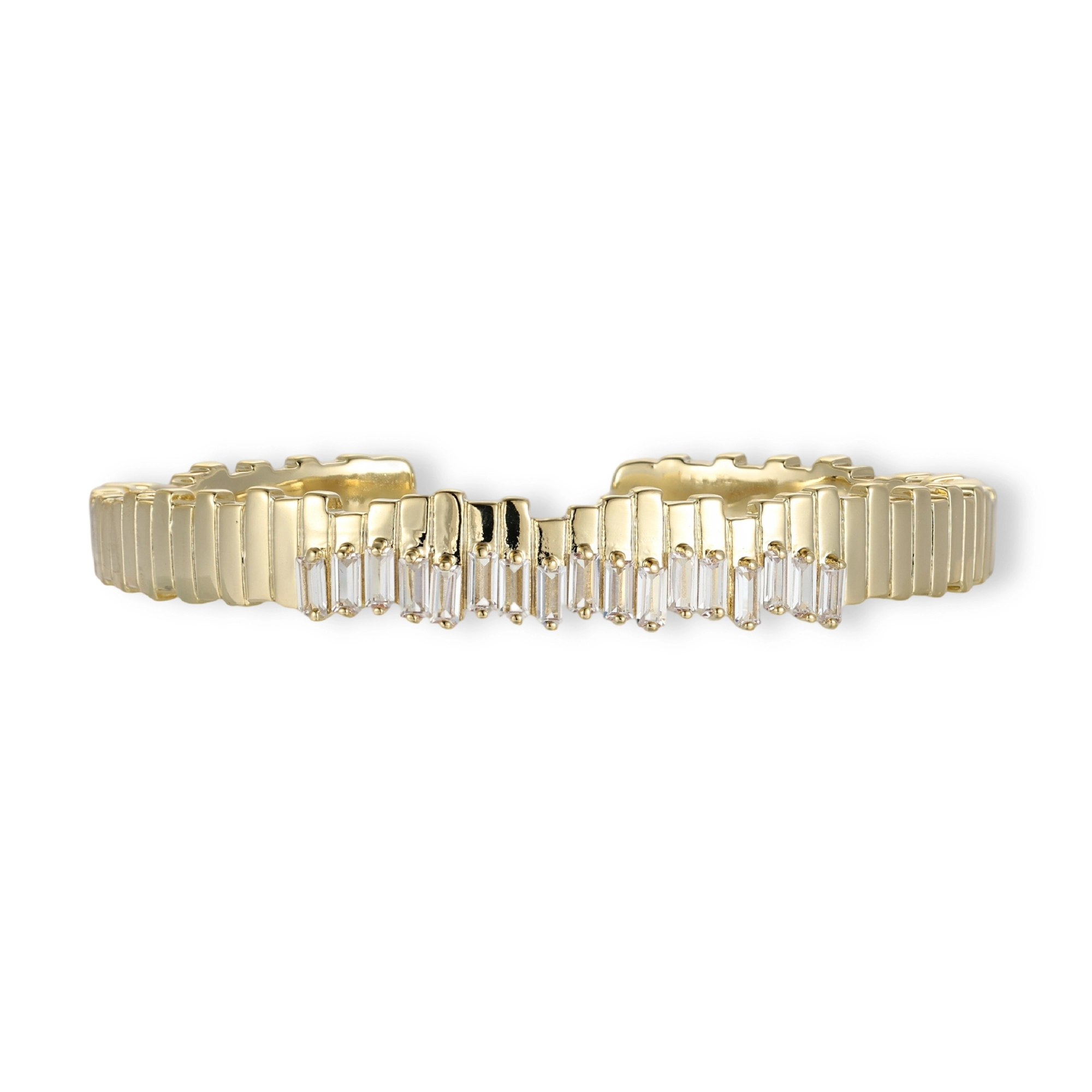 Trudlind 14K Gold Baguette Open Bangle