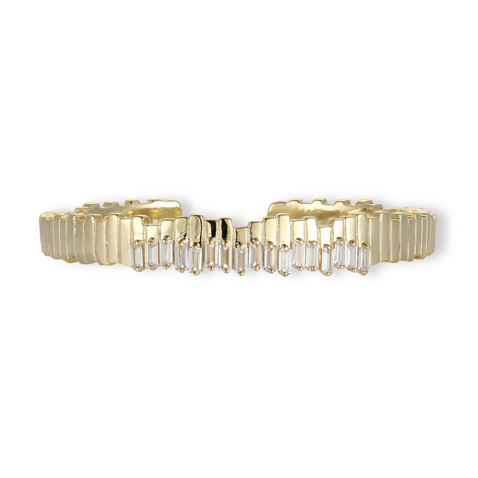 Trudlind 14K Gold Baguette Open Bangle