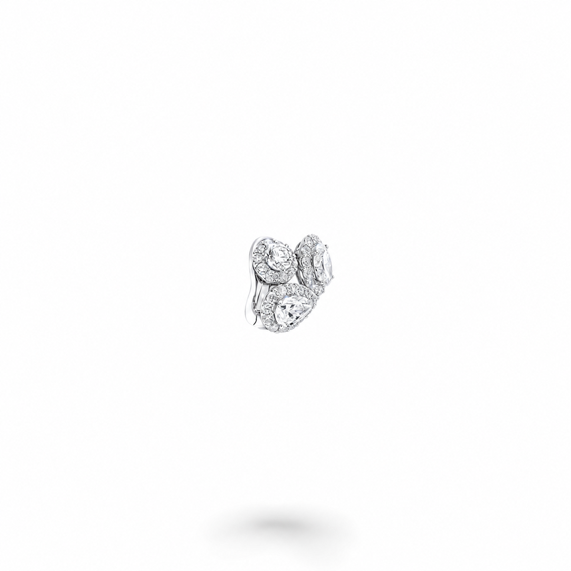 Vincentia White Mixed Shape Stud Earrings