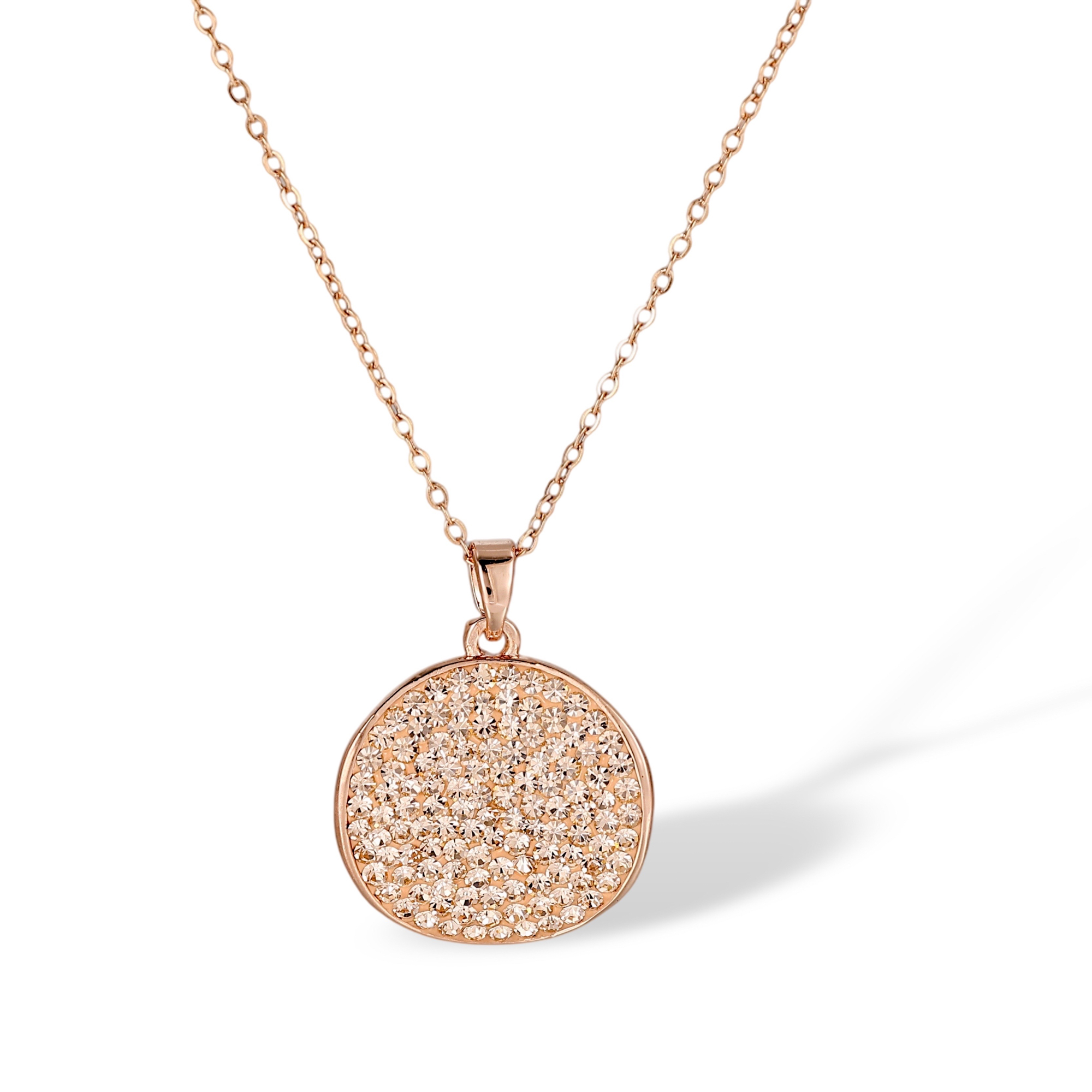 Violante Rose Gold Irregular Disc Necklace