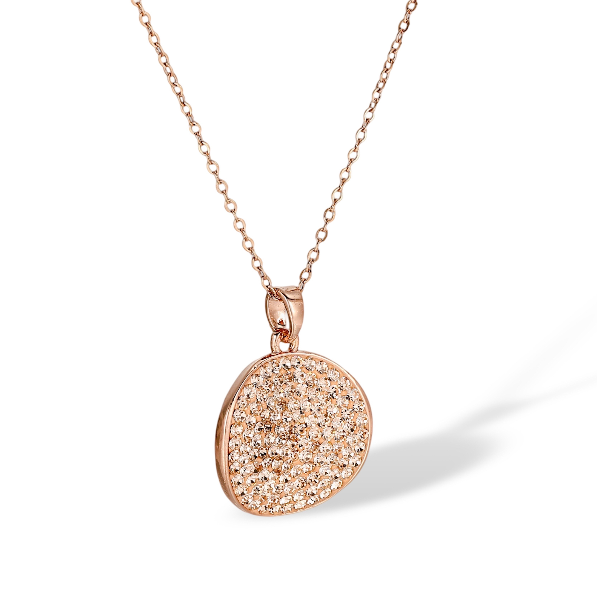Violante Rose Gold Irregular Disc Necklace