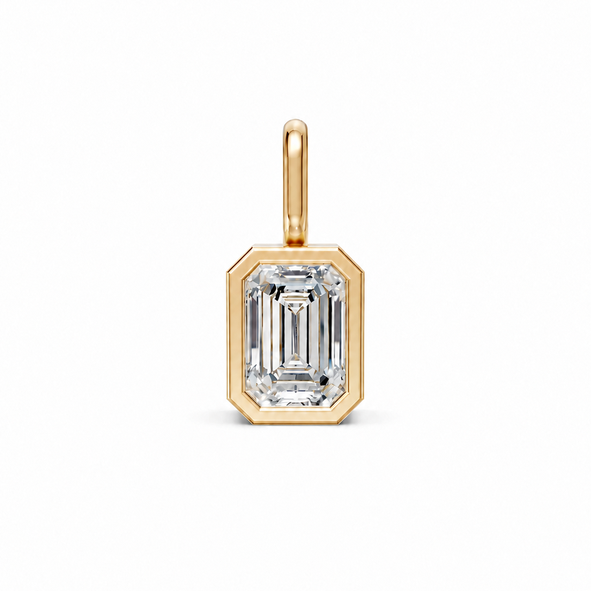 Xanthe 18K Gold Bezel Rectangular Bead Necklace