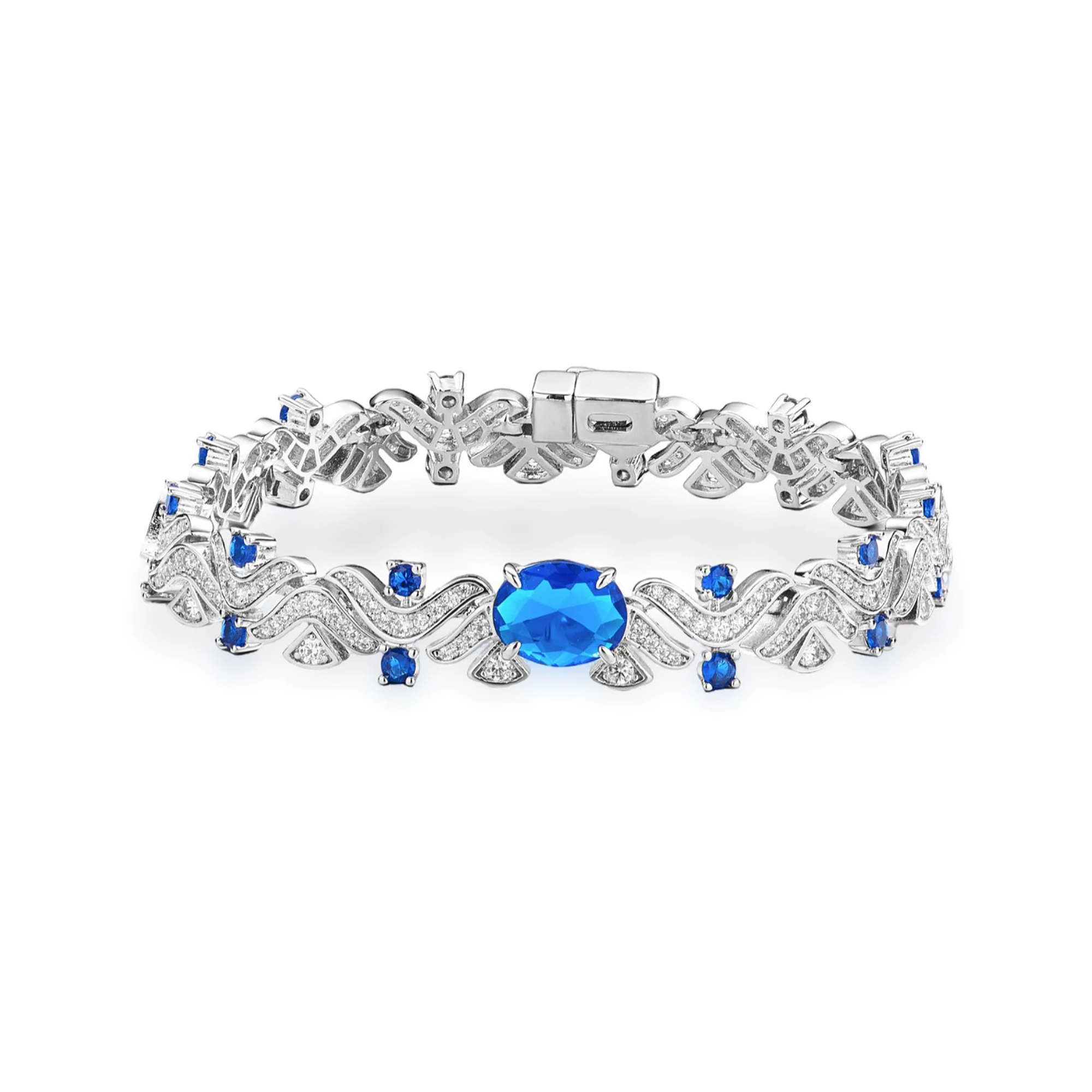 Xenja Blue Oval Wave Bracelet