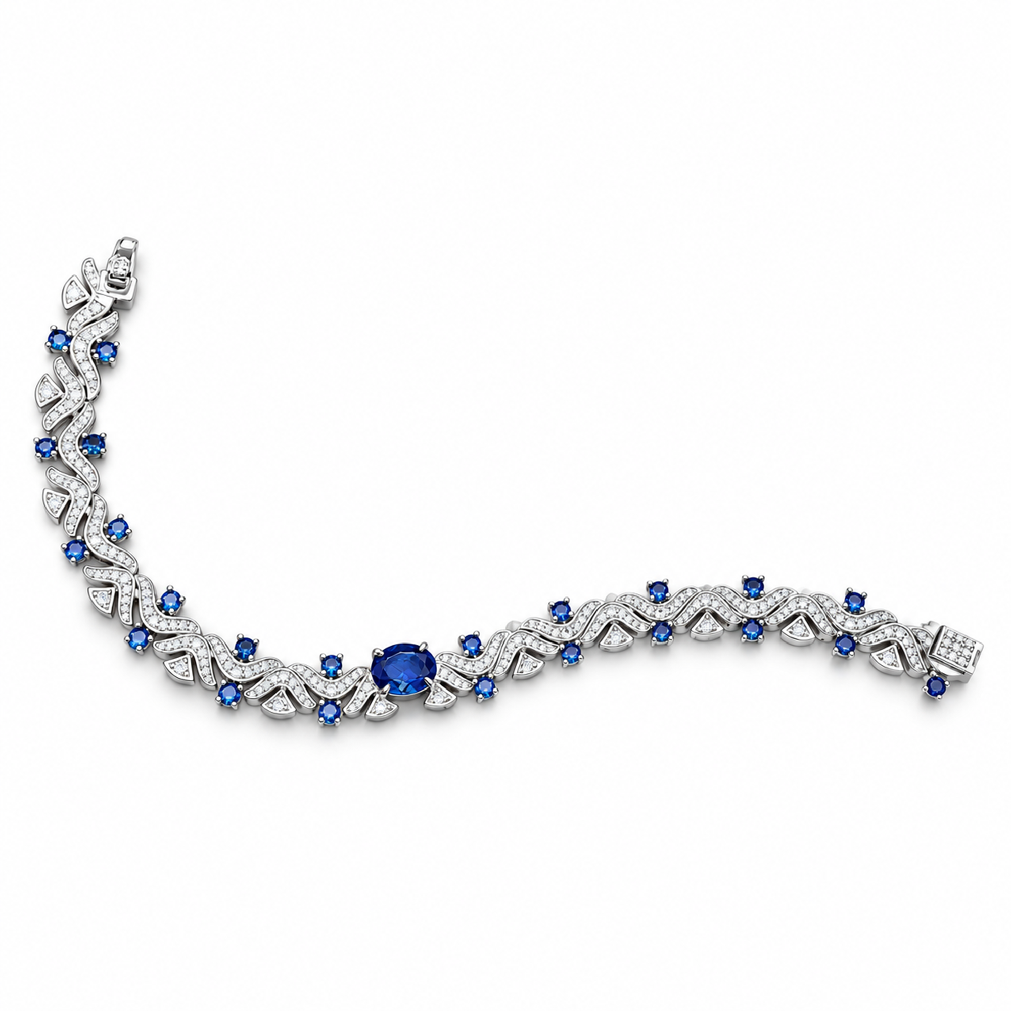 Xenja Blue Oval Wave Bracelet