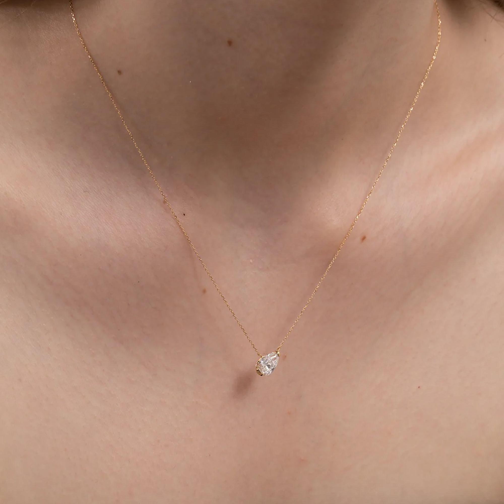 Frédérique 18K Gold Teardrop Necklace