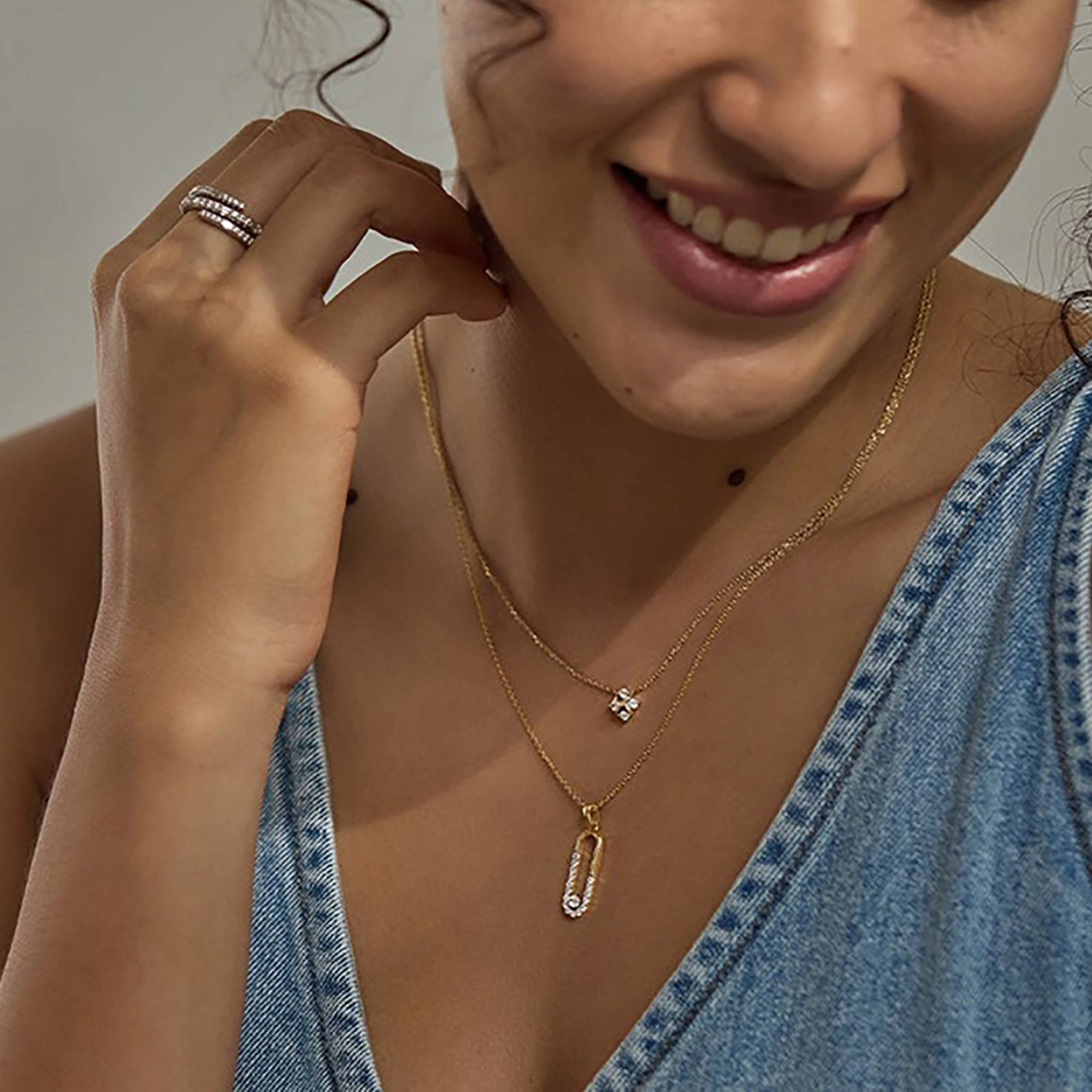 Héméra 18K Gold Hollow Oval Necklace