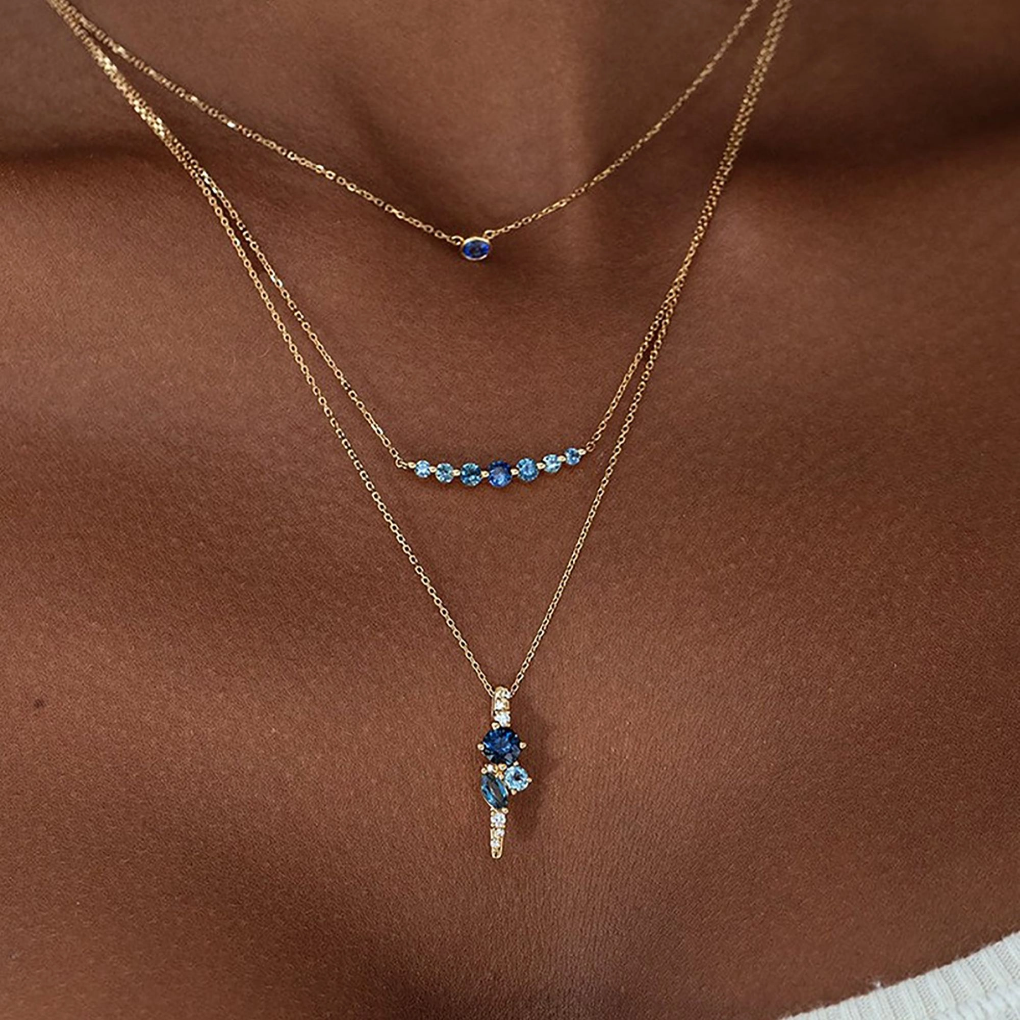Desirade 18K Gold Marquise Round Necklace