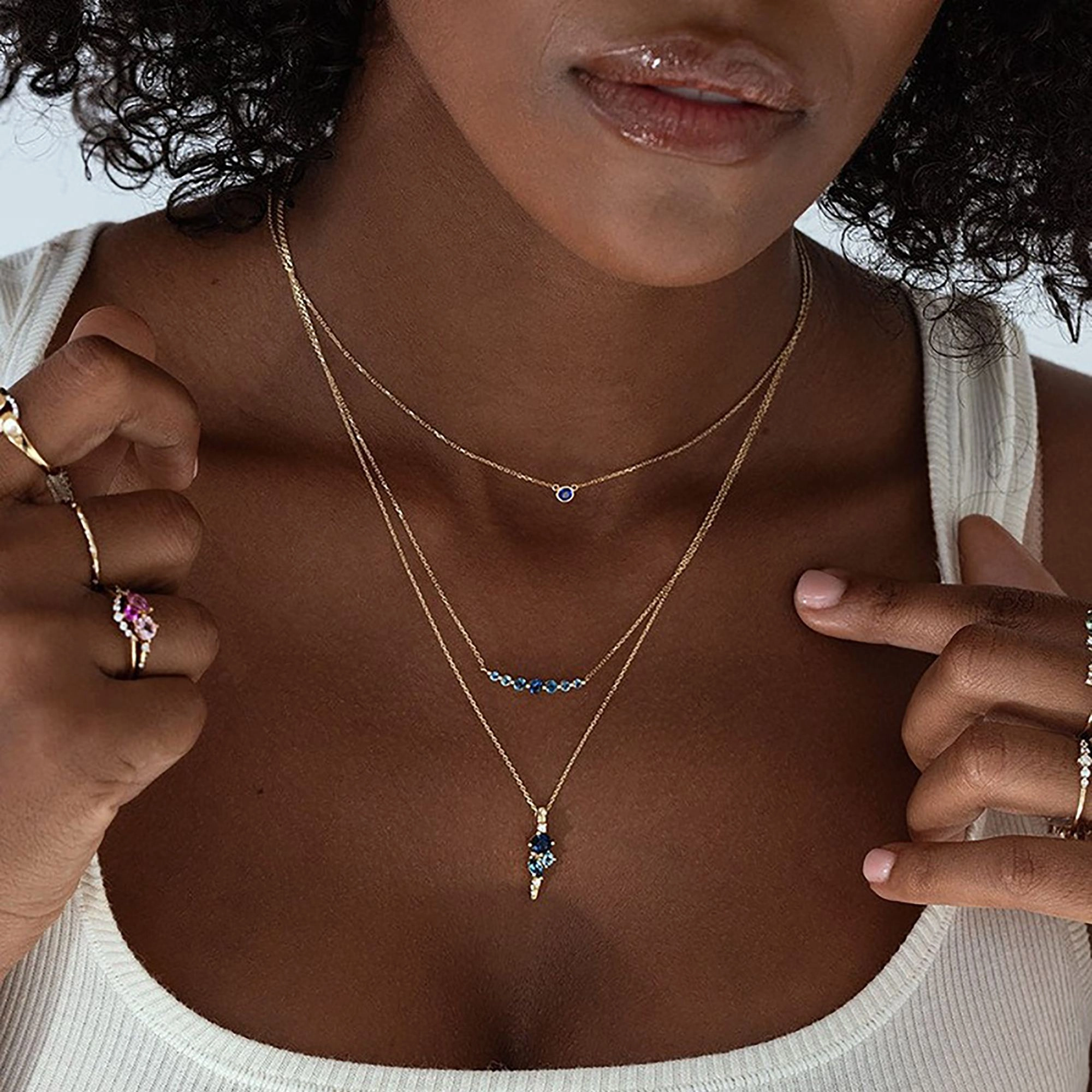 Desirade 18K Gold Marquise Round Necklace