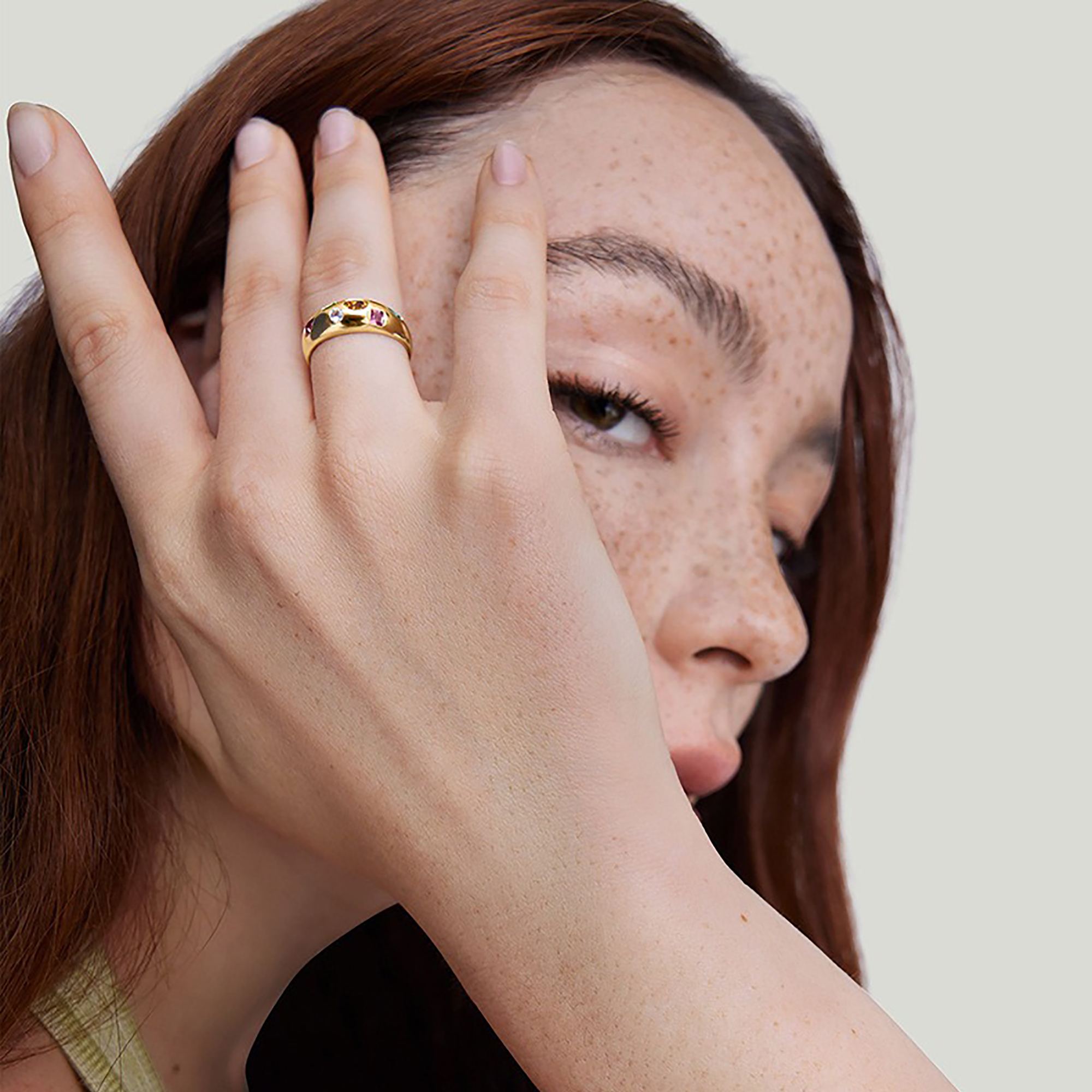 Florestine 18K Gold Mixed Shape Ring
