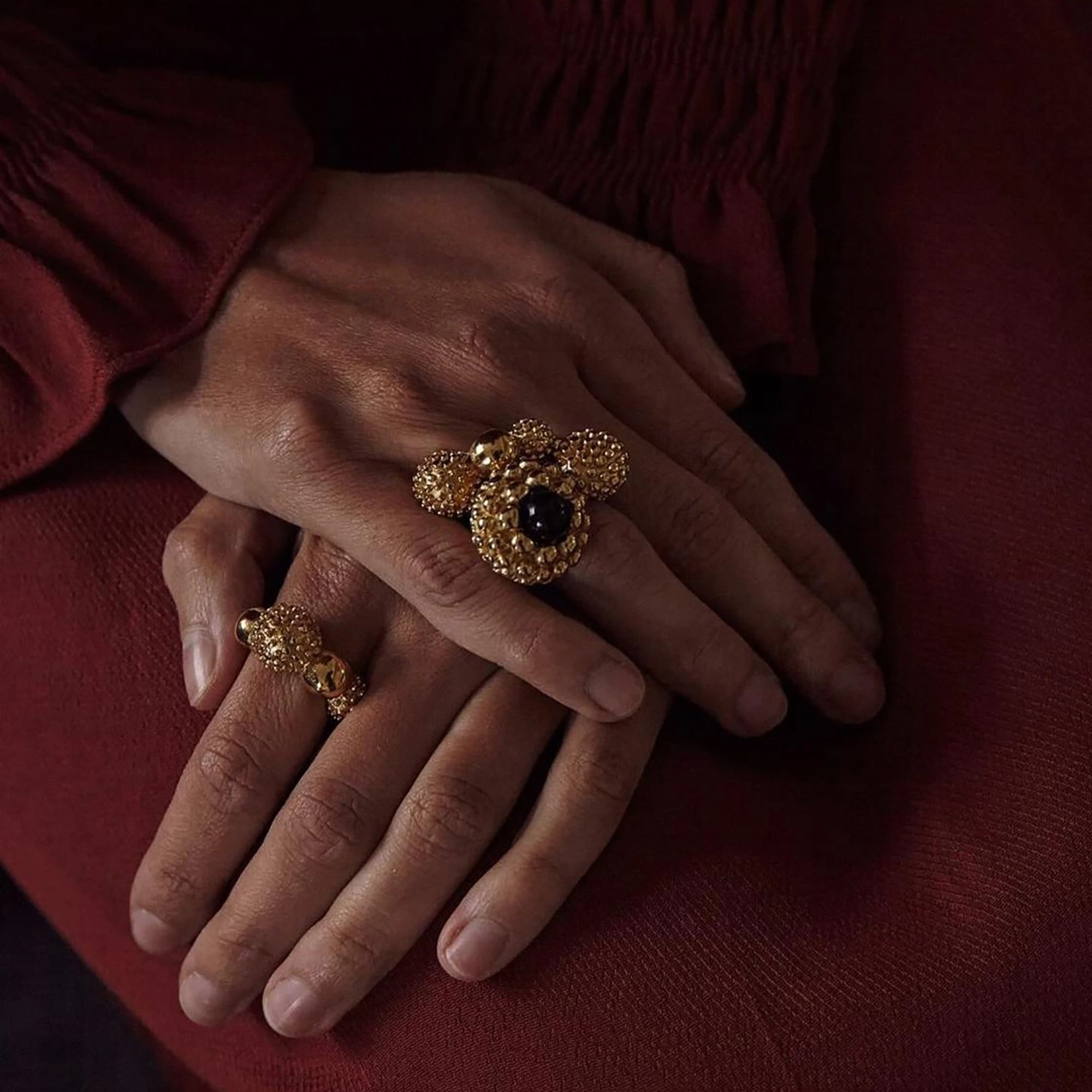 Ignatia 18K Gold Sphere Open Ring
