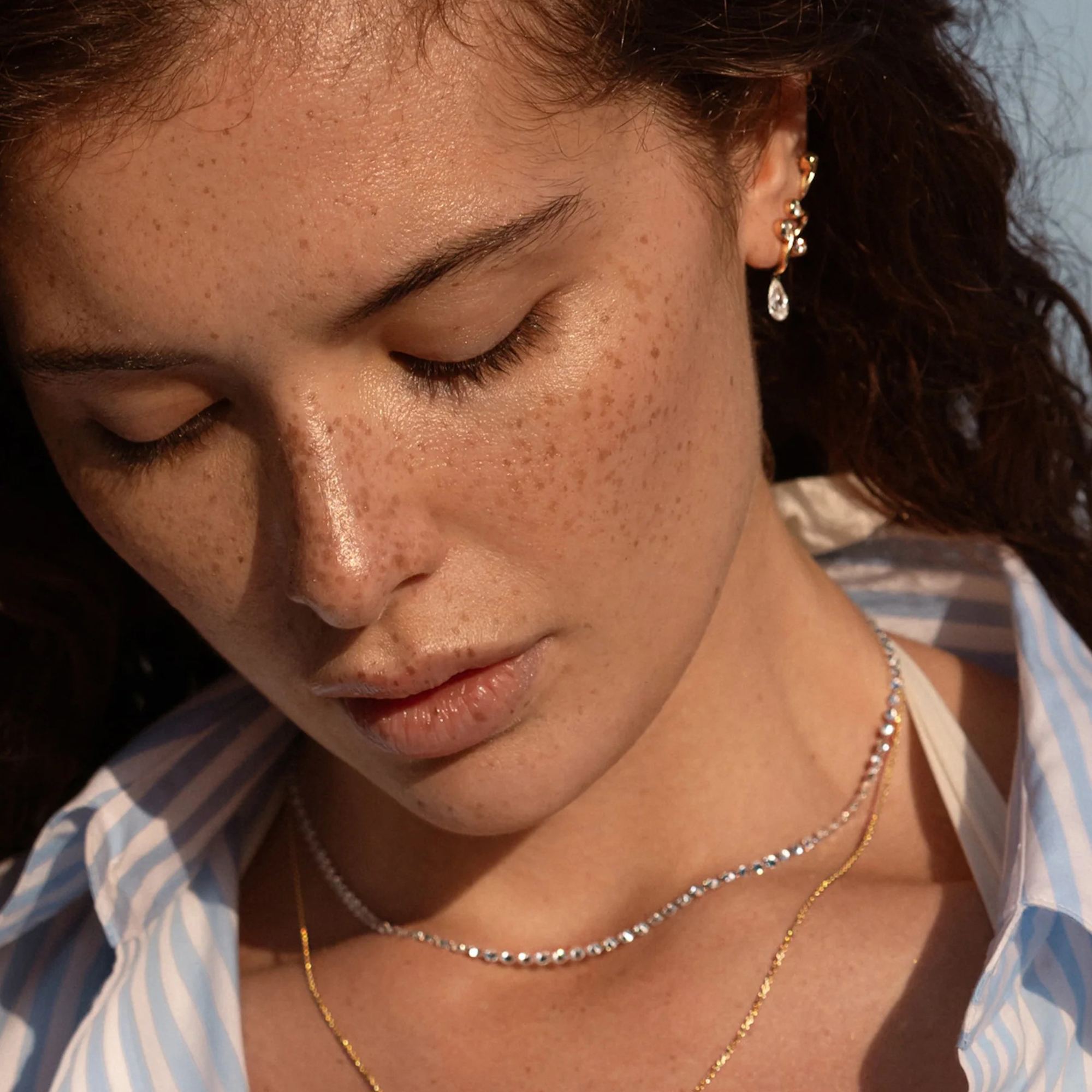 Agnethe 18K Gold Infinity Swirl Teardrop Drop Earrings