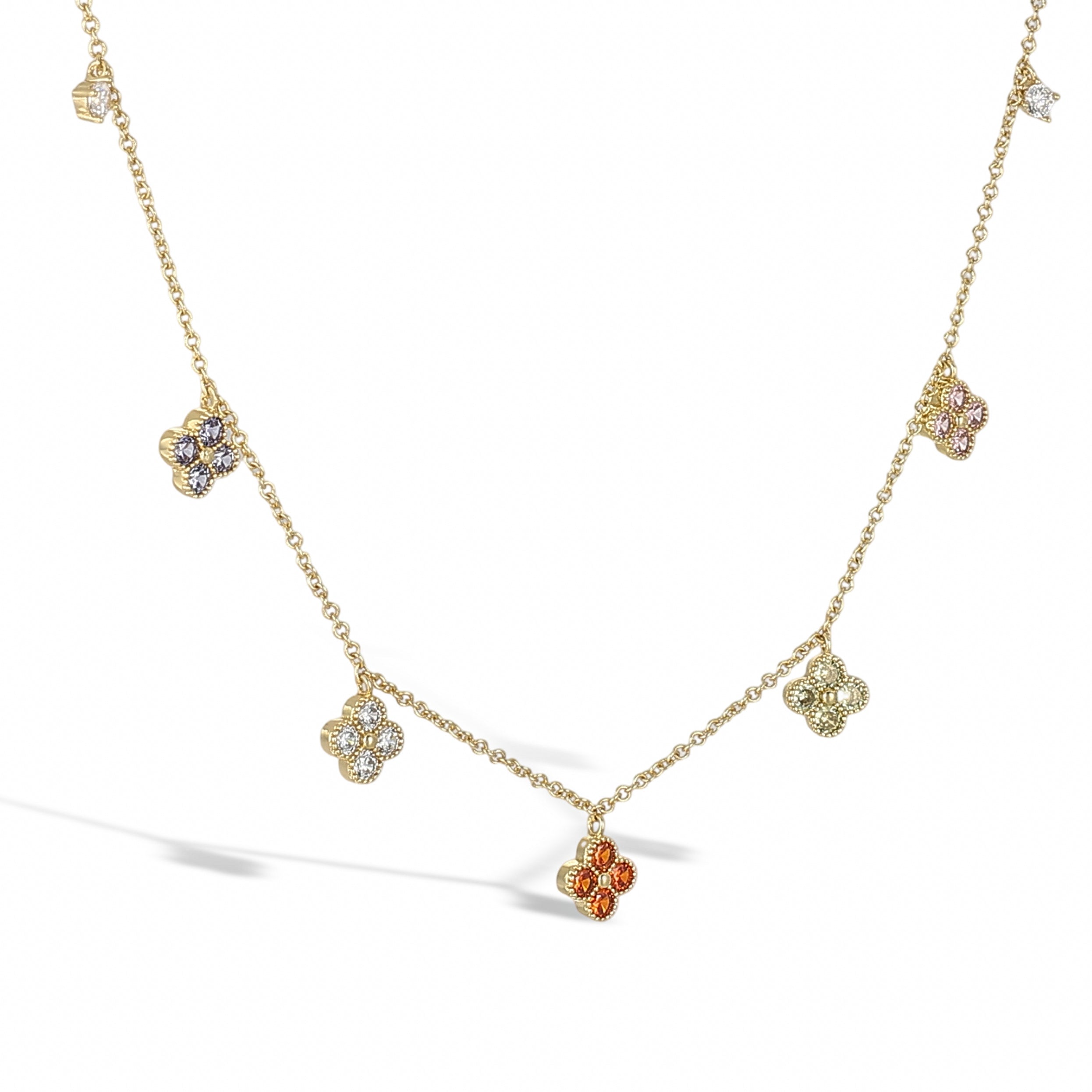 Léonide Multicolor Trèfle Necklace