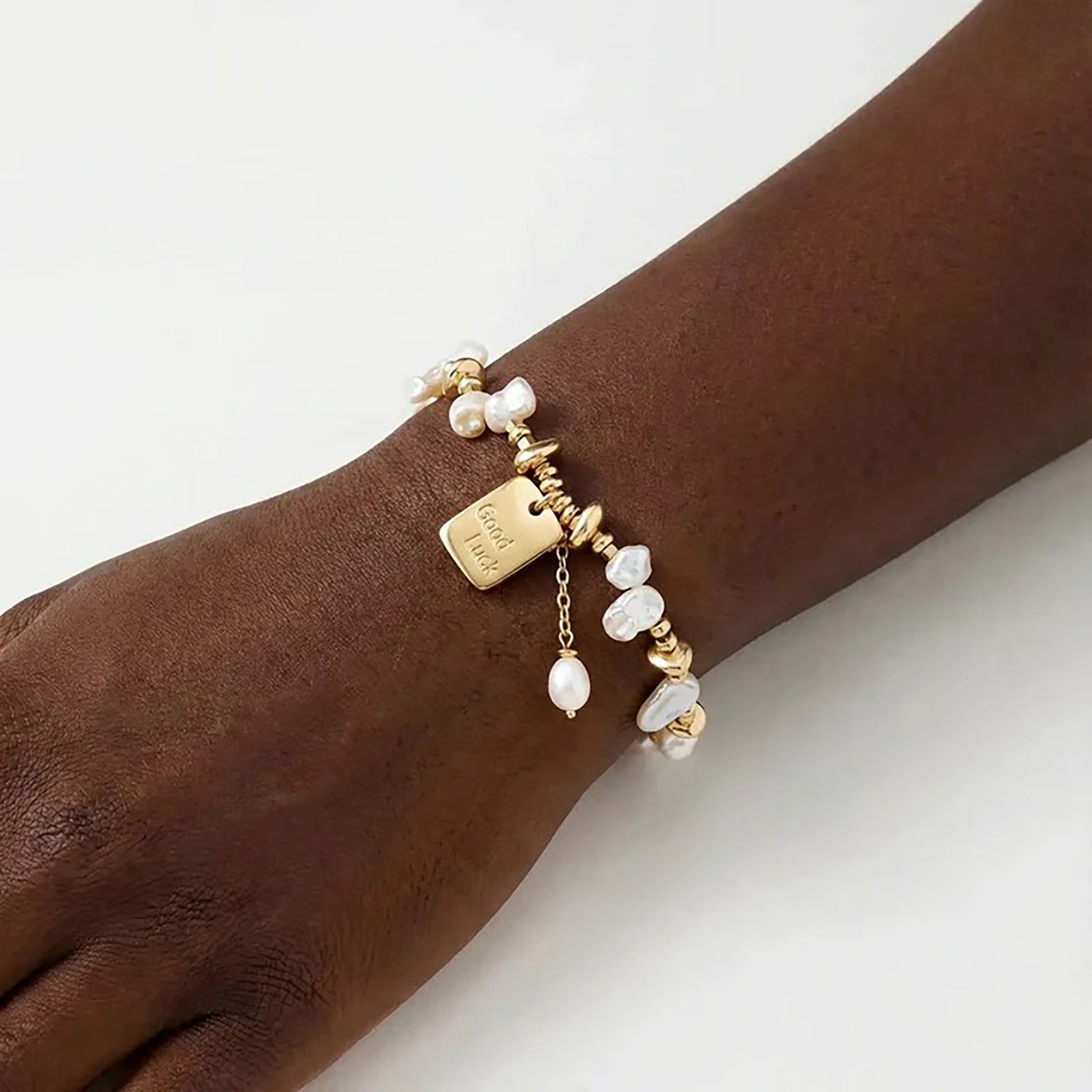 Adaltrun 14K Gold Baroque Pearl Bracelet