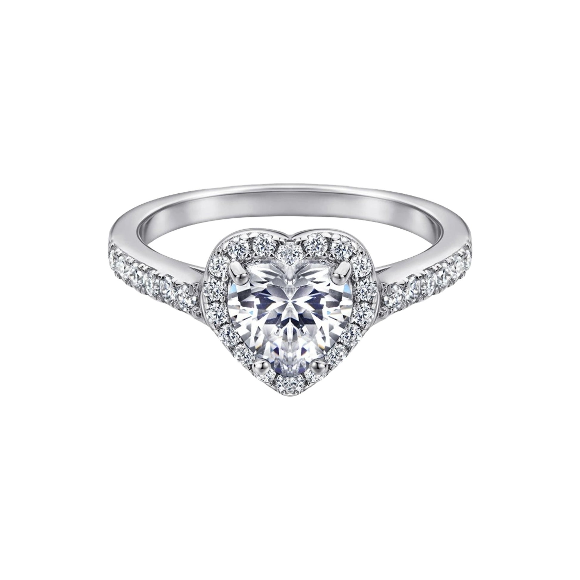 Adélaïde White Heart Ring Set